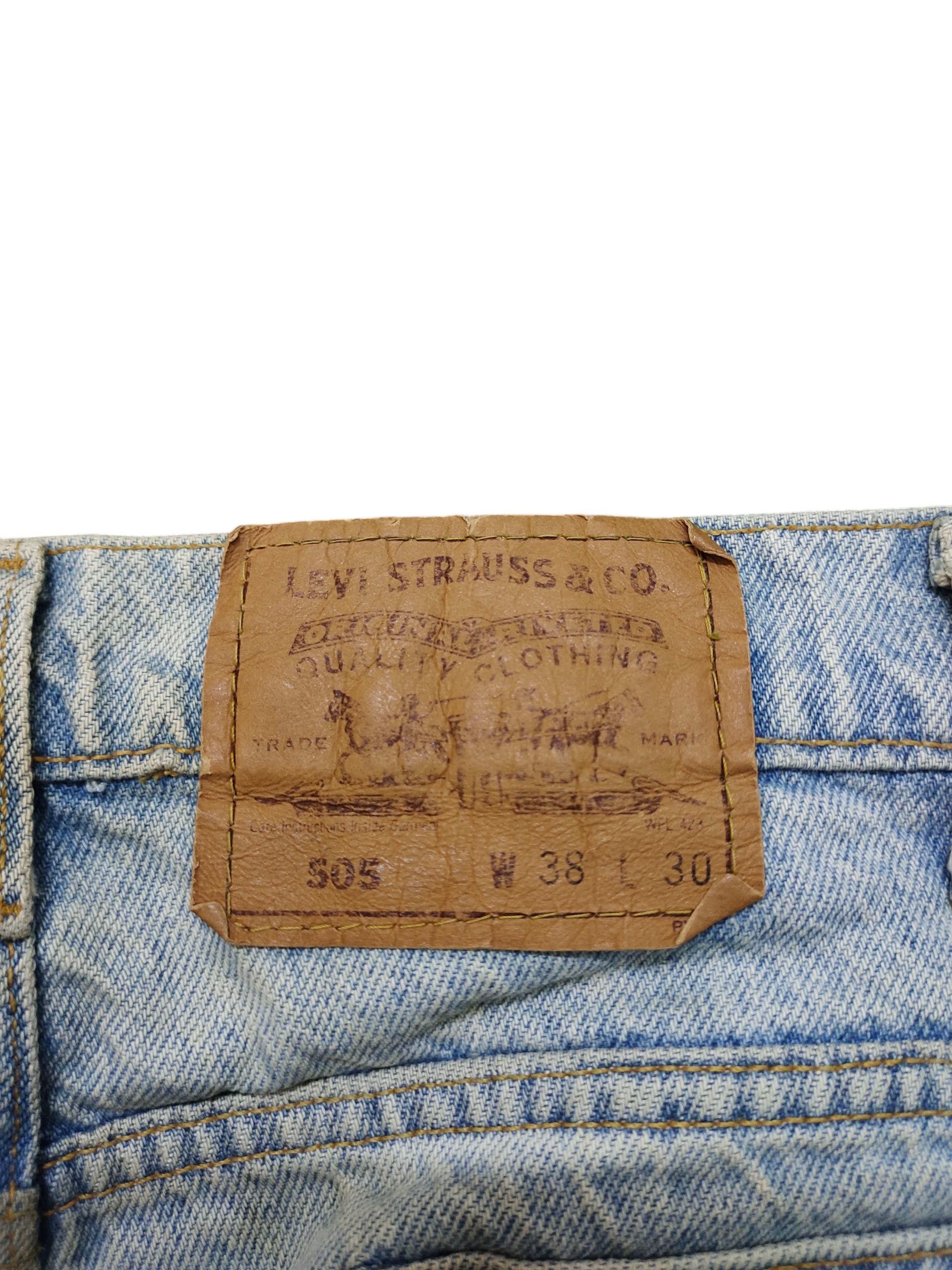 Levi's Vintage 90s Levis 505 Patina Rusty Faded Denim Jeans Size US 38 / EU 54 - 4 Thumbnail