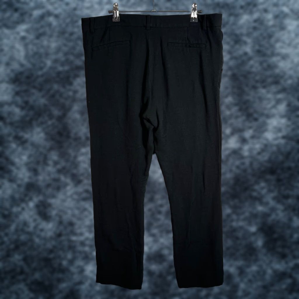 Helmut Lang Helmut Lang Womens Pants Dress Pants Black Straight-Leg Size 12 Regular Inseam 27 in Pockets Size 34" / US 12 / IT 48 - 1 Thumbnail