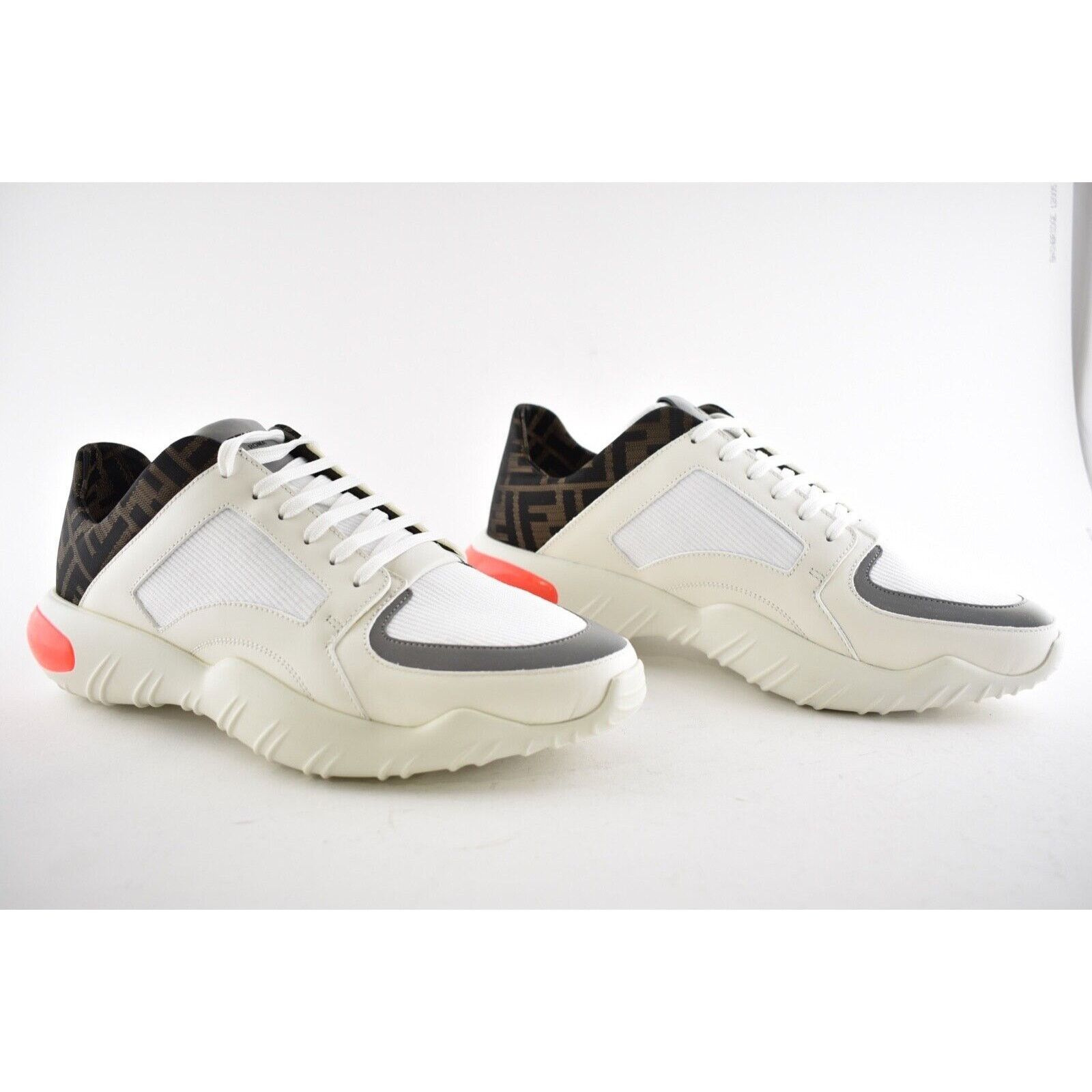 Fendi Fendi Mens White FF Technical Fabric Logo Sneaker Size US 8.5 / EU 41-42 - 2 Thumbnail