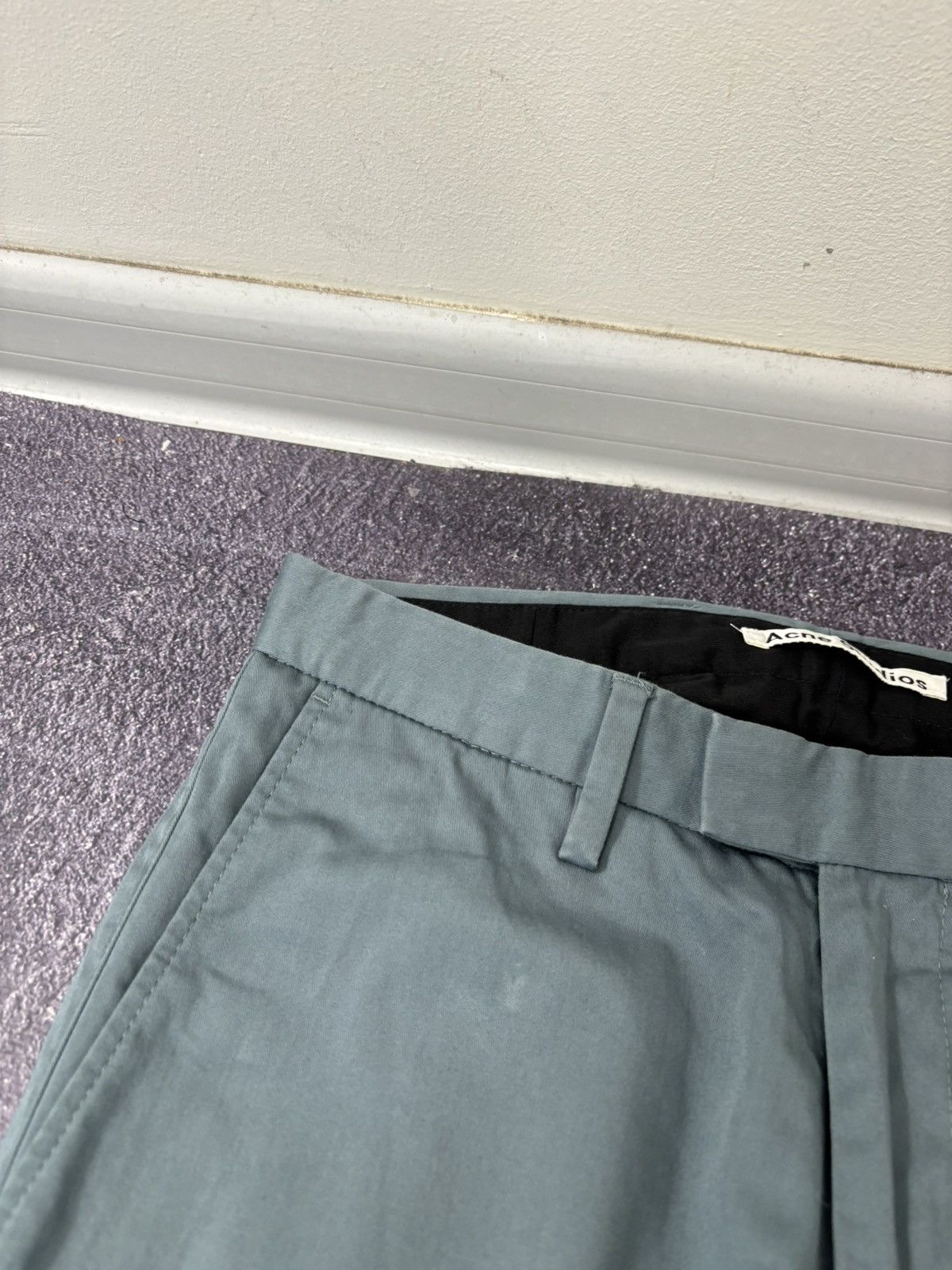 Acne Studios Acne Studios Max Satin Slim Fit Stretch Chino Pants Size US 28 / EU 44 - 5 Thumbnail
