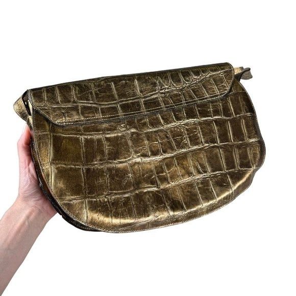 Designer × Vintage Carlos Falchi Exotic Genuine Alligator Crocodile Handmade Sh Size ONE SIZE - 15 Thumbnail