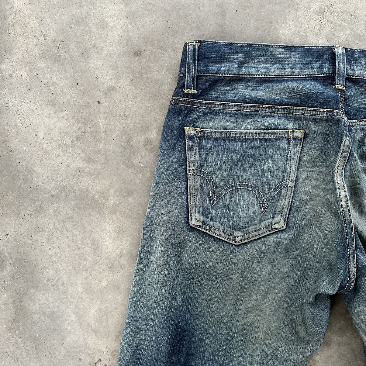 Japanese Brand W36🔥Vintage Edwin 502 Faded Sick Denim Jean Pant Size US 36 / EU 52 - 12 Thumbnail
