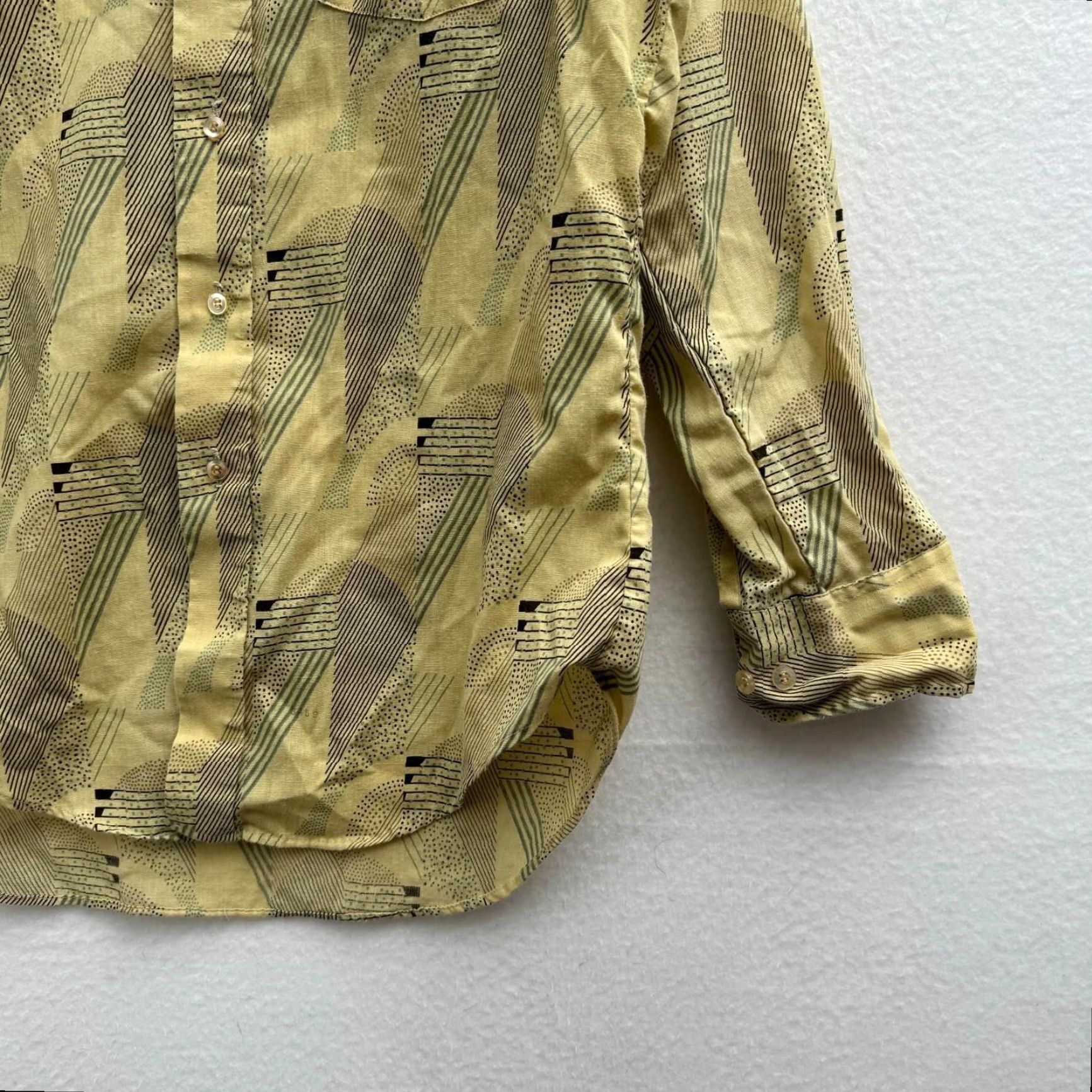 Vintage VINTAGE 70s K Mart Western Shirt M Yellow Geometric Button Up Mens Size US M / EU 48-50 / 2 - 3 Thumbnail