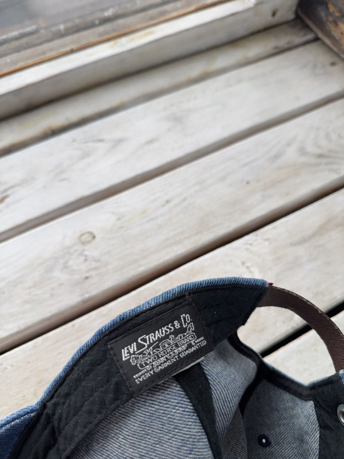 Levi's 90s Vintage Levi’s Denim Dad Cap Blue Retro Minimal Logo Size ONE SIZE - 9 Thumbnail