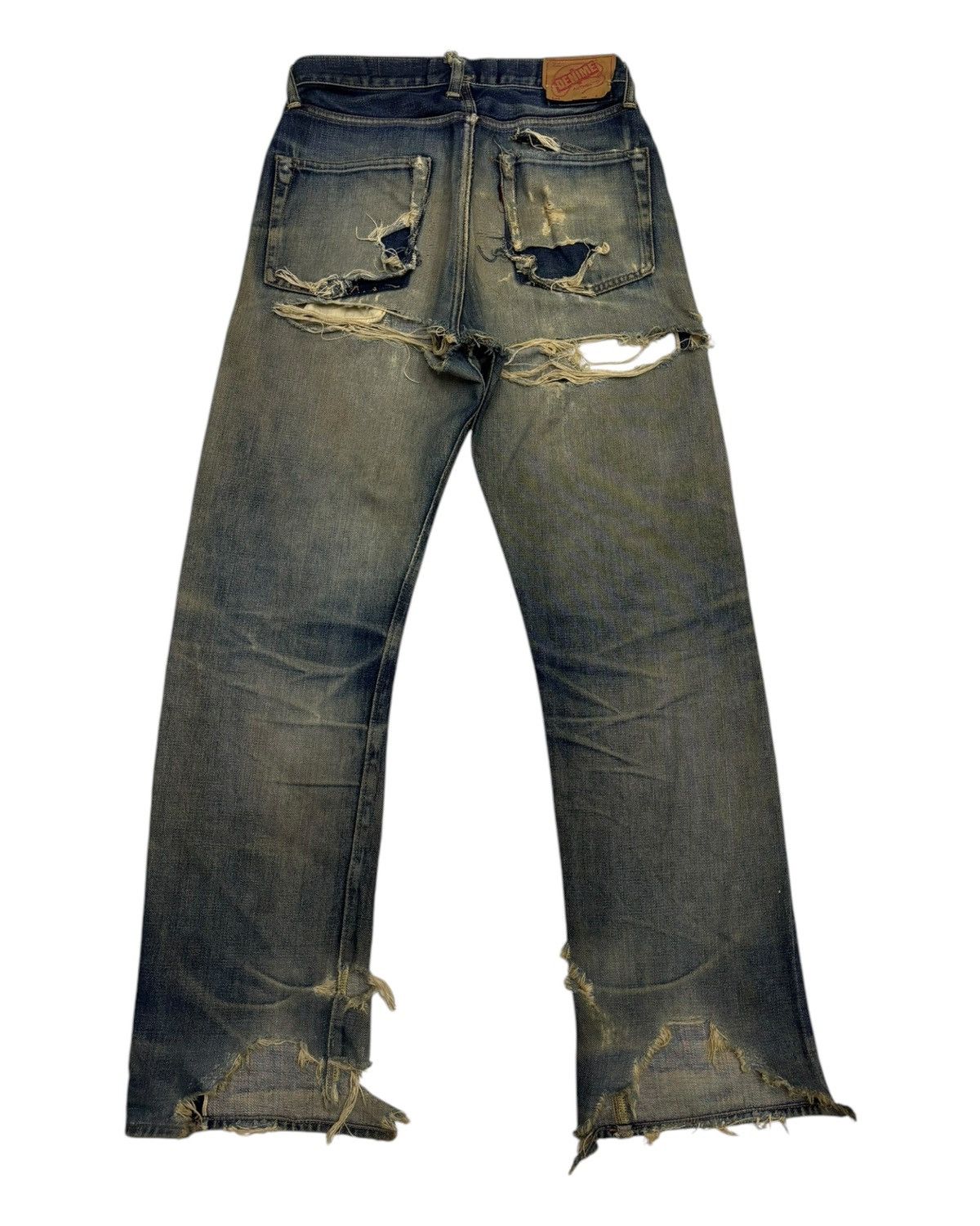 Denime × Undercover 🔥OG DENIME 🇯🇵 JAPAN THRASHED DISTRESS UNDERCOVER DESIGN Size US 29 - 2 Thumbnail