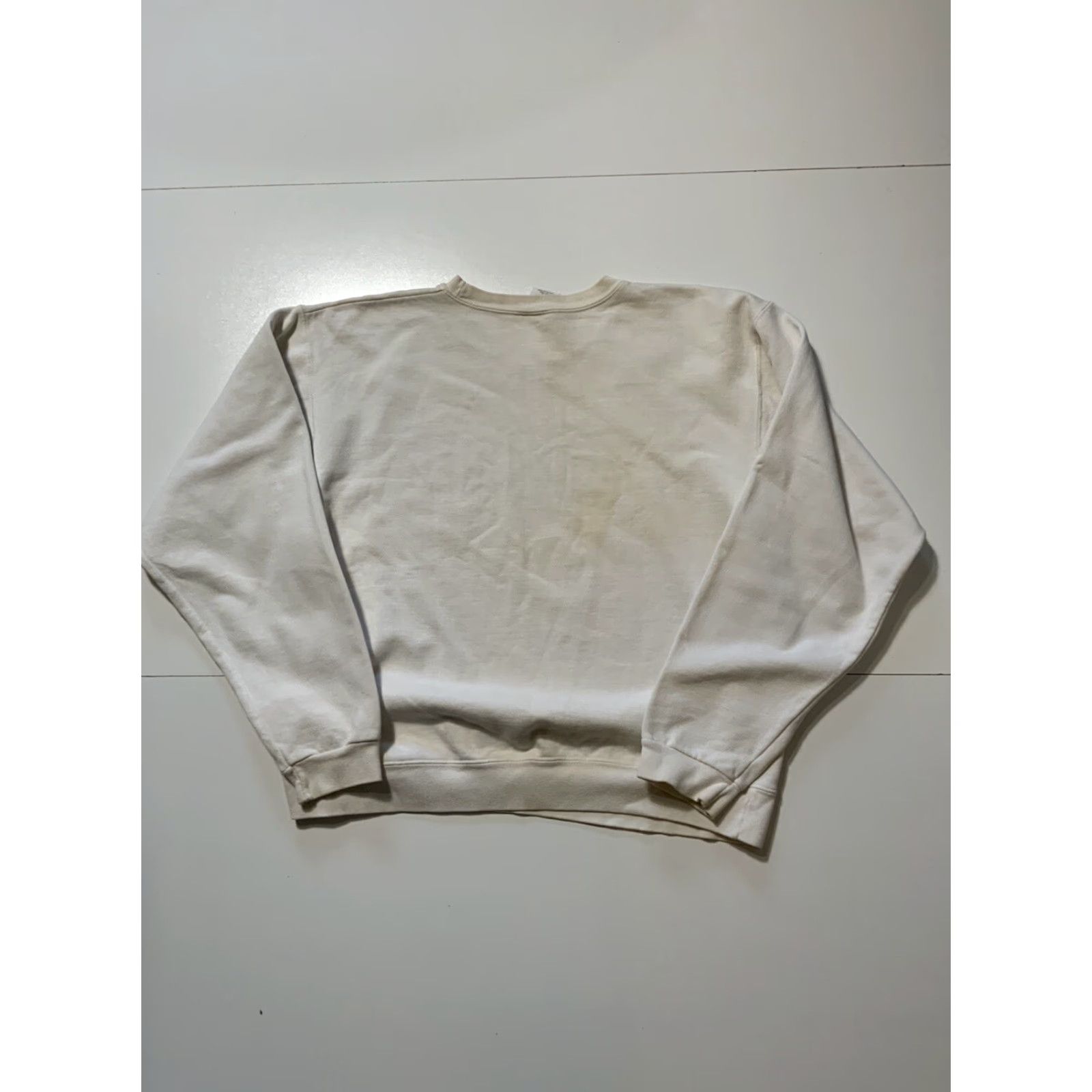 Guess VINTAGE Guess Jeans USA Script Graphic Crewneck Pullover Sweatshirt Mens L White 90s Decade Theme" Size US L / EU 52-54 / 3 - 3 Thumbnail