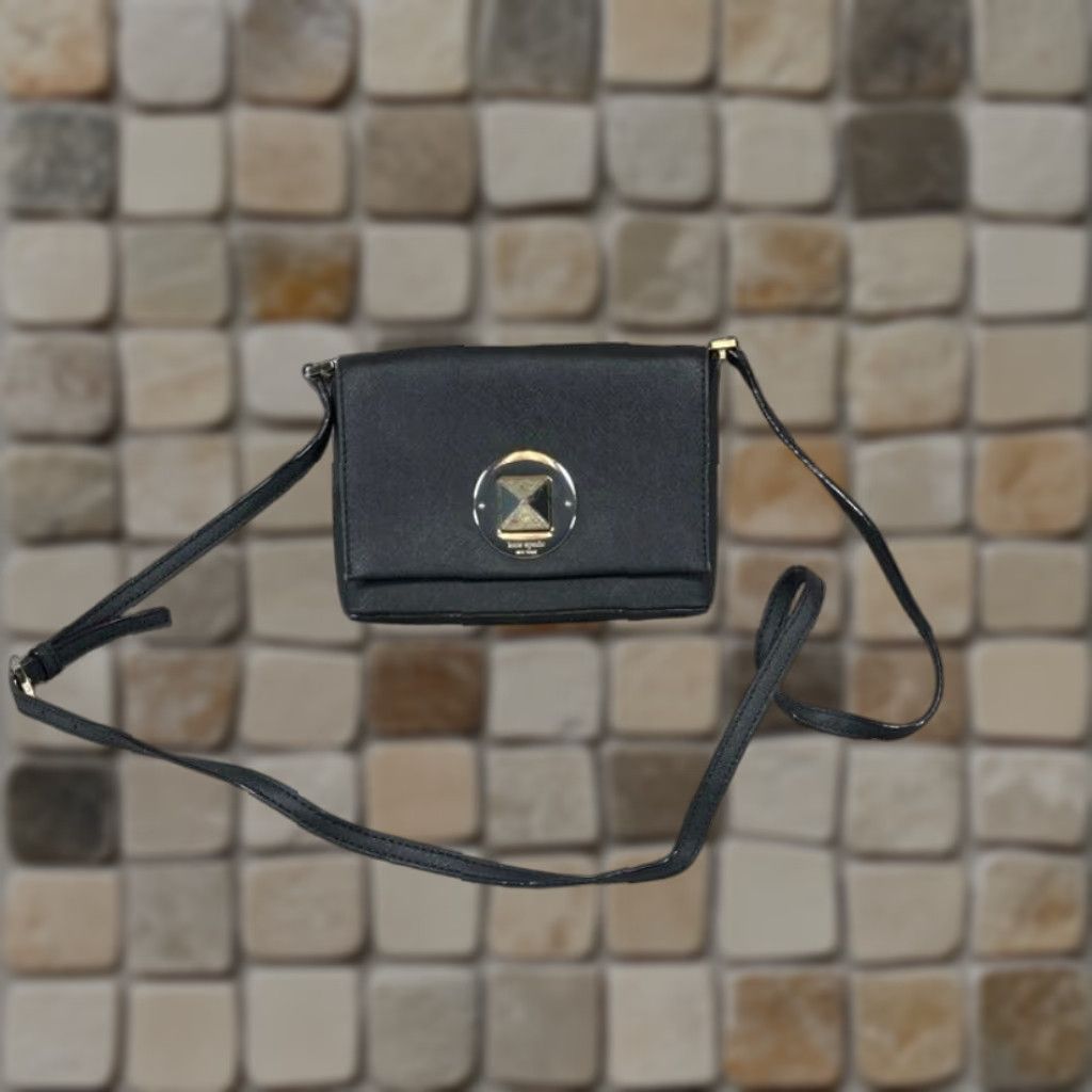 Vintage VINTAGE Kate Spade New York Crossbody Bag Women's Leather Casual Black Adjustable Strap 2010s Size ONE SIZE - 1 Thumbnail