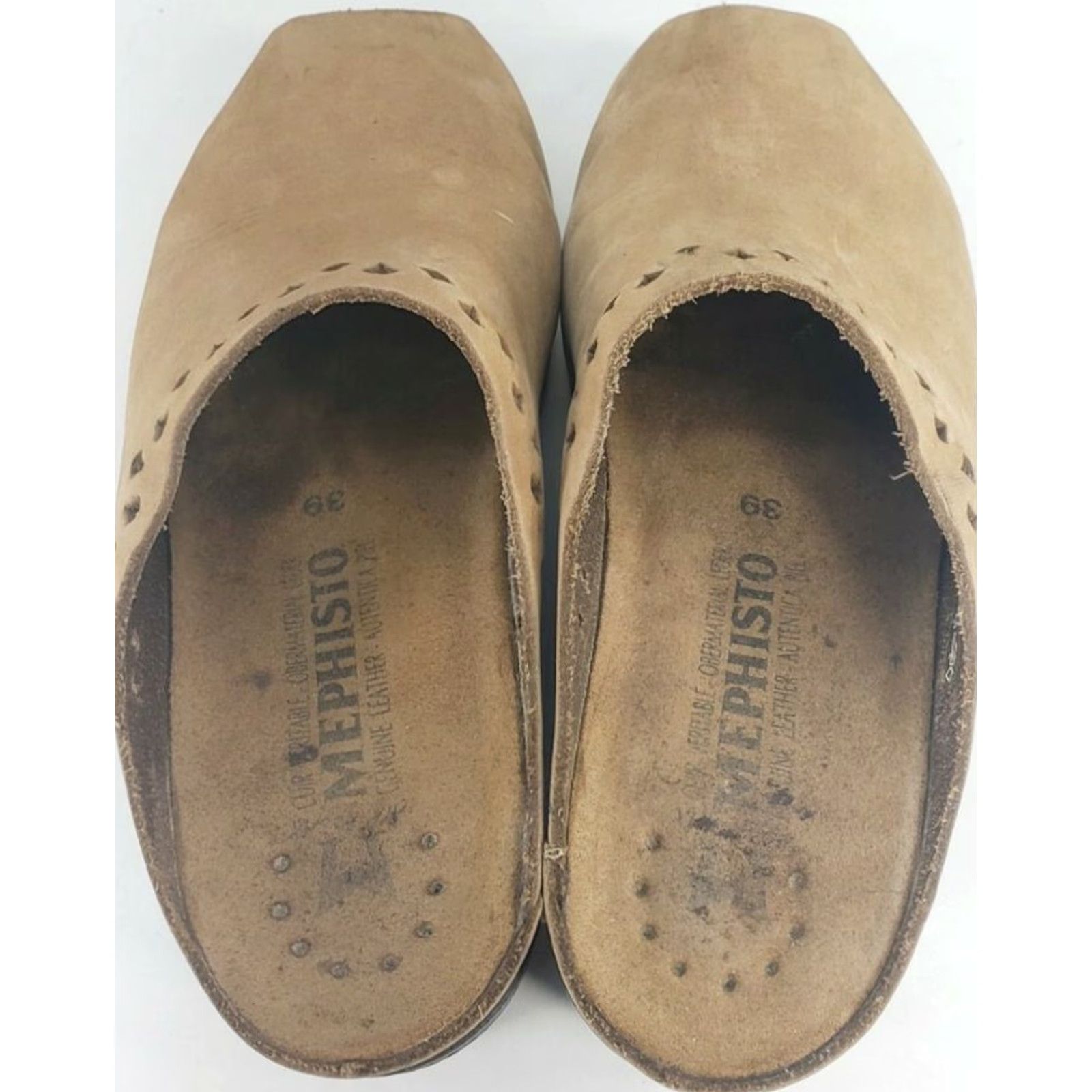 Mephisto Mephisto Women's Black Peep Toe Leather Mule Clog Size 8M 39E Size US 8 / IT 38 - 5 Thumbnail