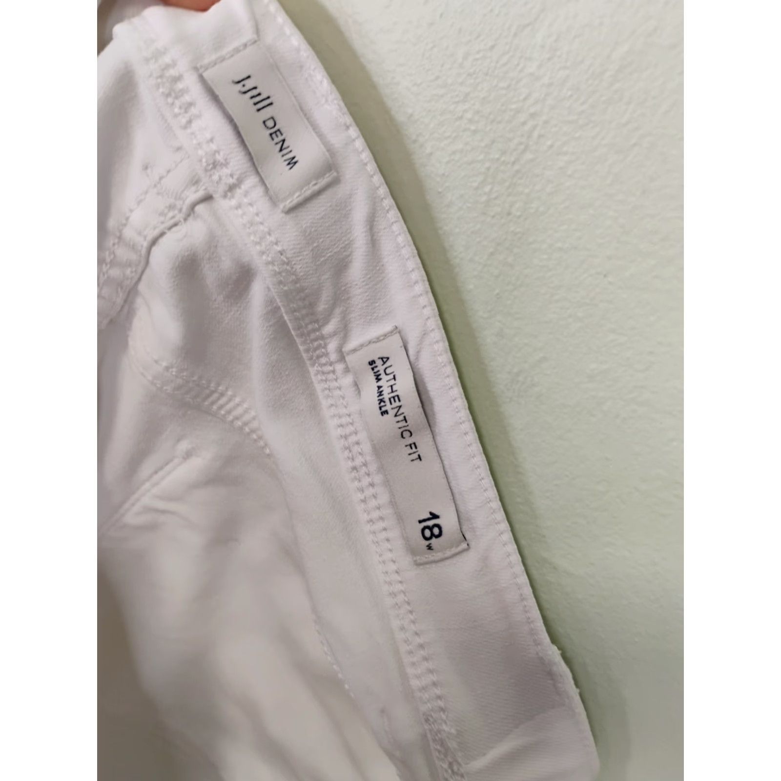 J. Jill J. Jill Jeans Women's Slim Ankle Denim White 18 Stretch Cotton Blend 26" Inseam Vintage No Size 40" / US 18 - 7 Thumbnail