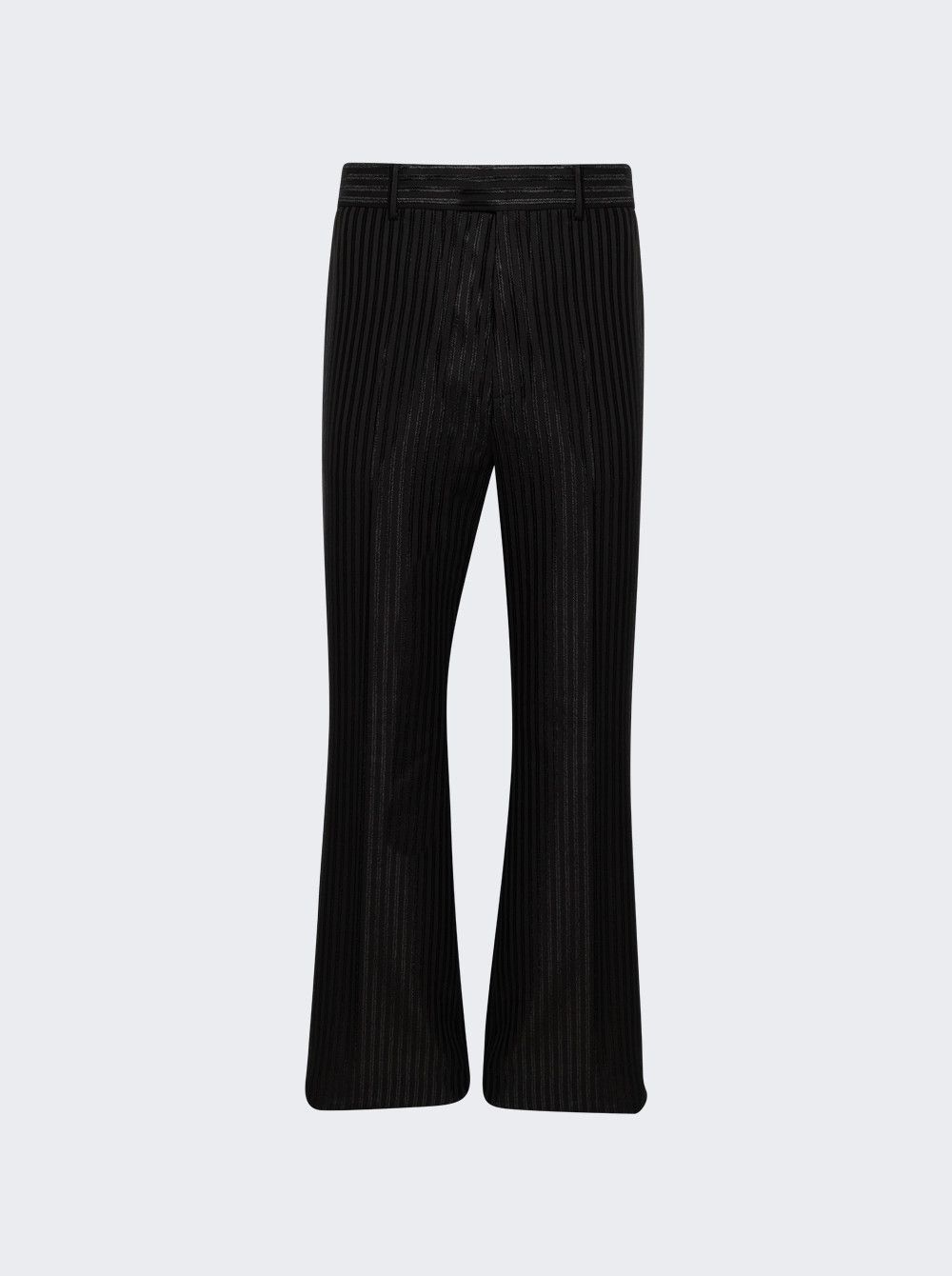 Amiri o1mle0326 Striped Creased Flare Pants in Black Size US 34 / EU 50 - 1 Preview