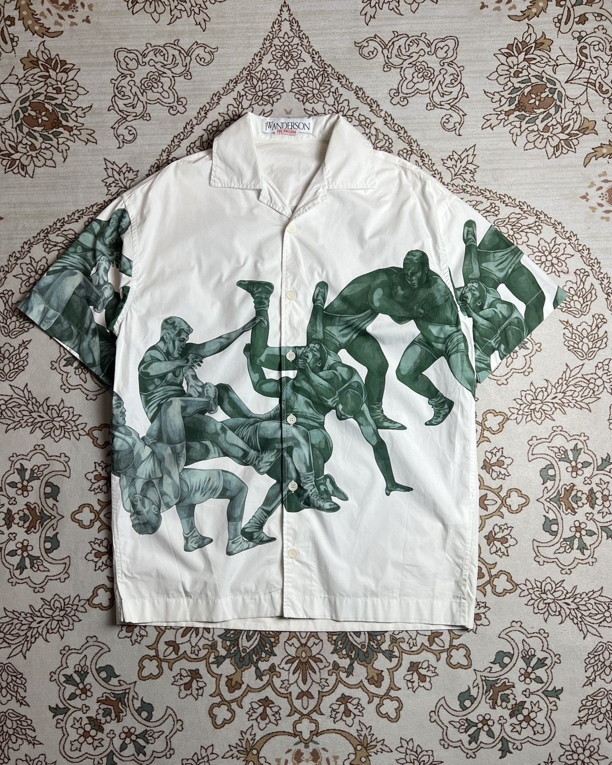 JW Anderson X Pol Anglada Wrestling Print Shirt