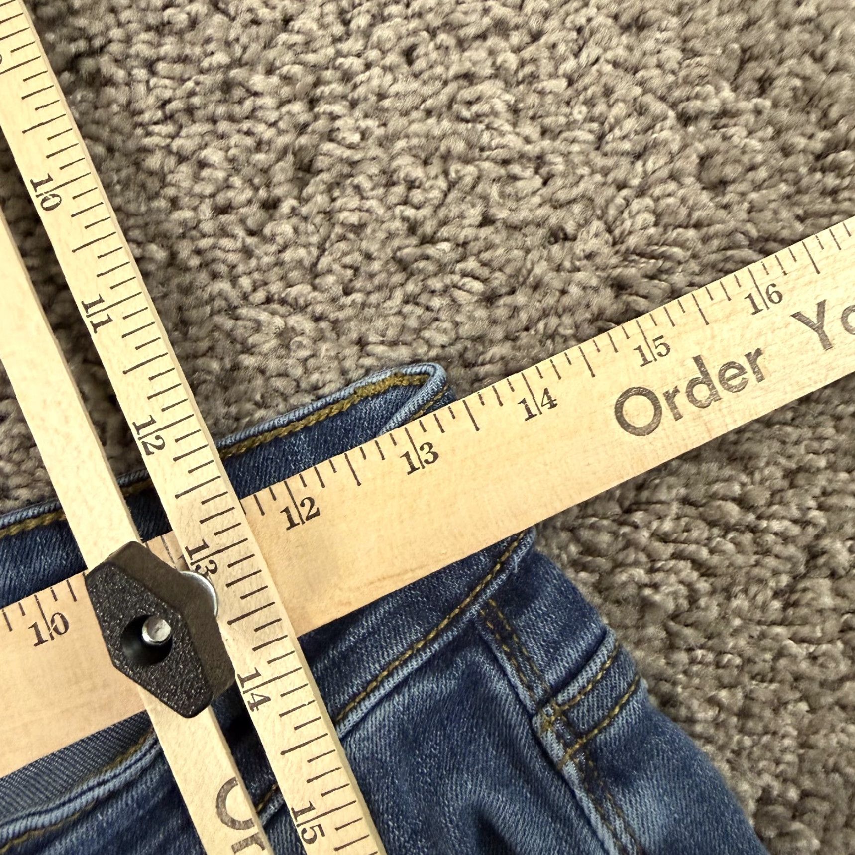 Denime Judy Blue Jeans Womens 28 Relaxed Mid Rise Distressed Stretch Denim Straight Jeans Blue 26x26 Mens? Womens? Size 26" / US 2 / IT 38 - 5 Thumbnail