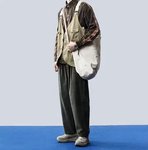 Homemade × Japanese Brand × Jean 20AW Indigo Union Japan Olive Simple Corduroy Pants Size US 31 - 3 Thumbnail