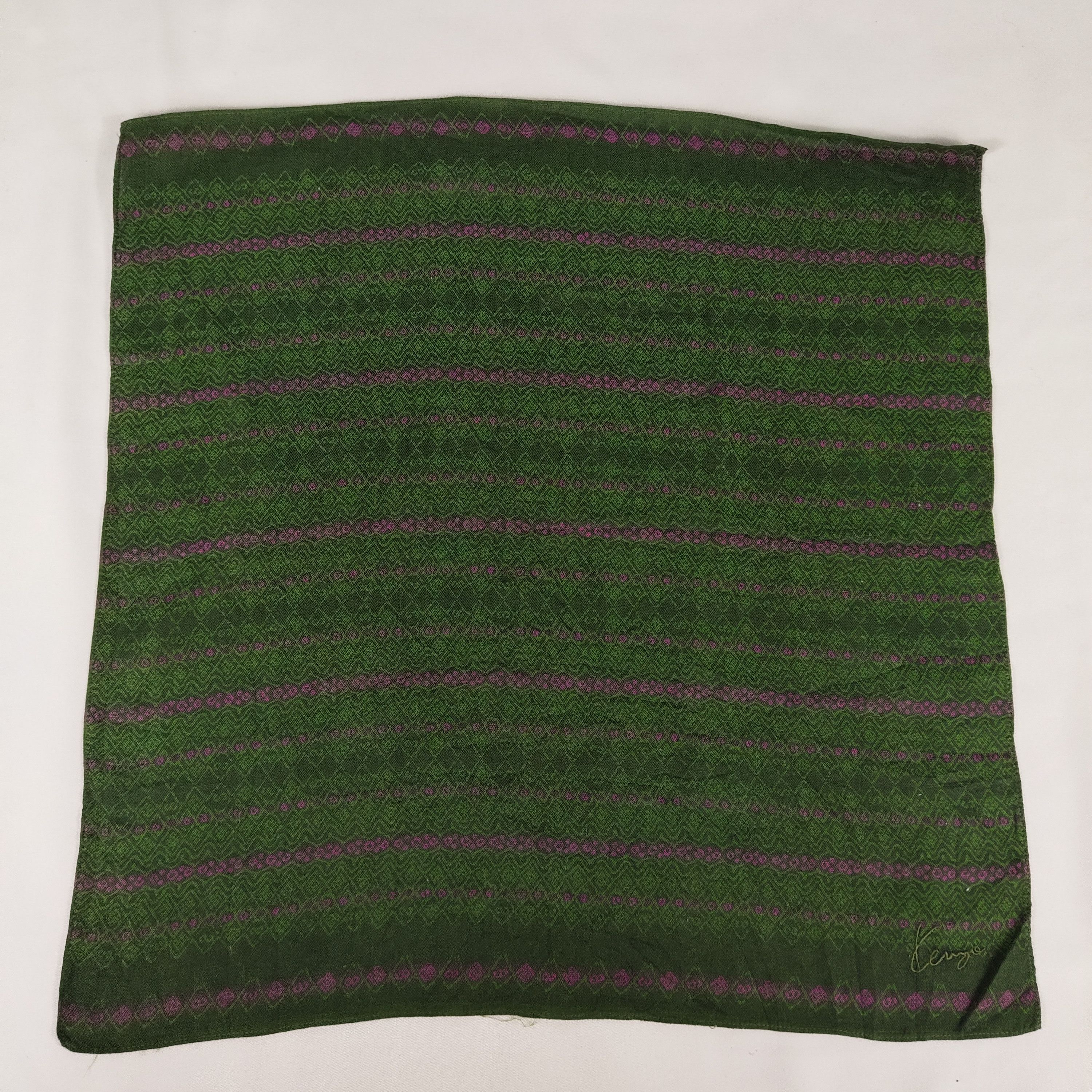 Kenzo × Vintage Kenzo Handkerchief / Neckerchief / Bandana FZ073 Size ONE SIZE - 3 Thumbnail