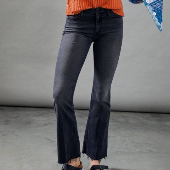 MOTHER MOTHER The Weekender Fray Mid Rise Flare Leg Jeans - 27" Size 27" / US 4 / IT 40 - 1 Thumbnail