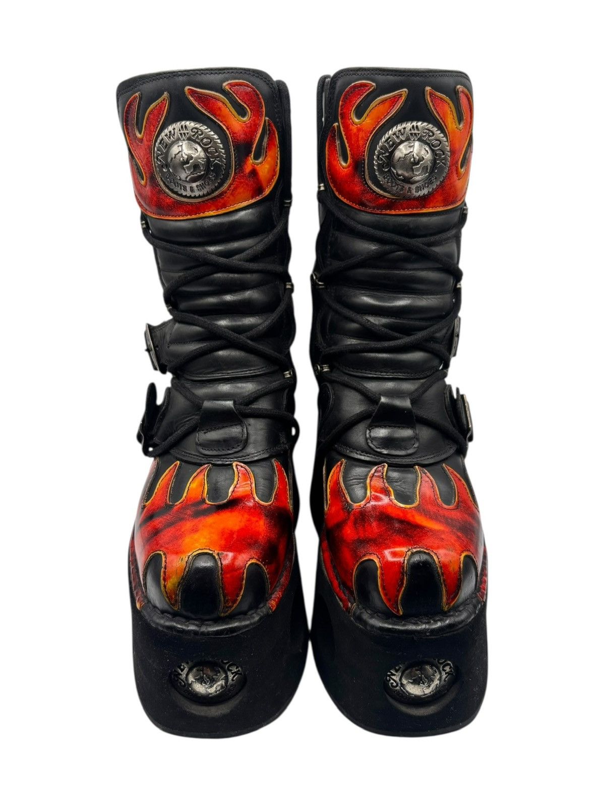 New Rock Vintage New Rock flame neptuno platform boots Size 38 Size US 8 / IT 38 - 2 Thumbnail