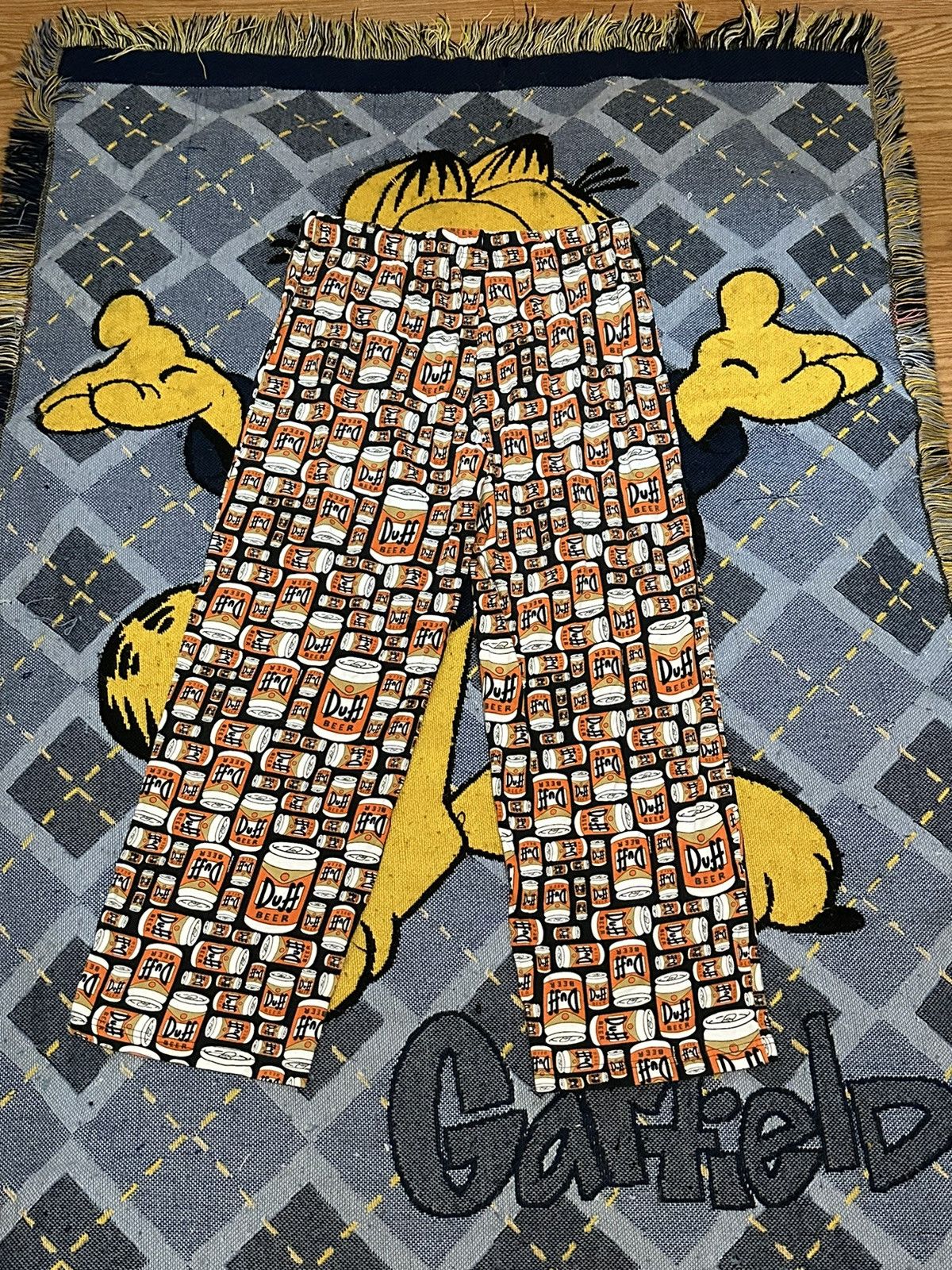 The Simpsons Vintage The Simpsons Duff Beer Pajama Pants Size US 32 / EU 48 - 3 Thumbnail