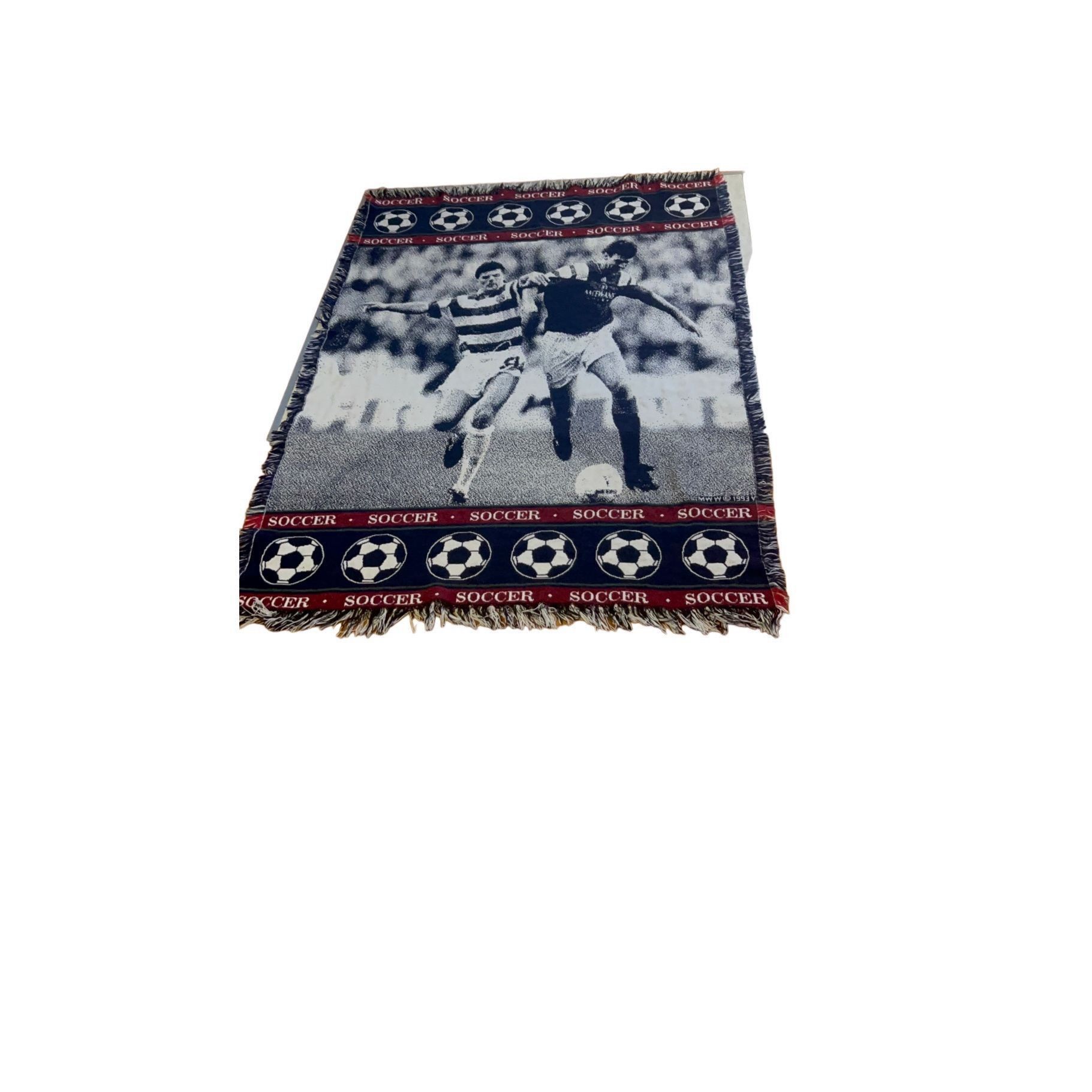 Vintage Vintage 90s Soccer MWW 1993 Tapestry Blanket Size ONE SIZE - 6 Thumbnail