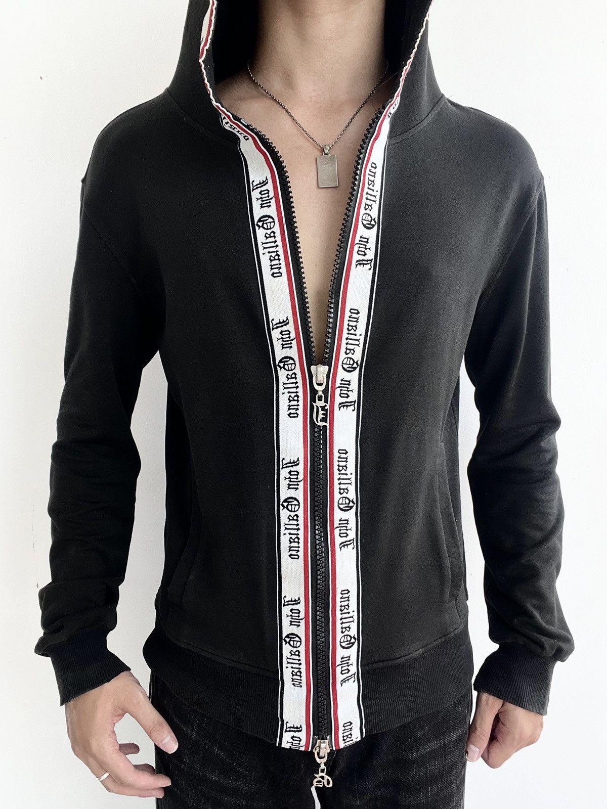 John Galliano John galliano 1990s wolf wool hoodie | Grailed