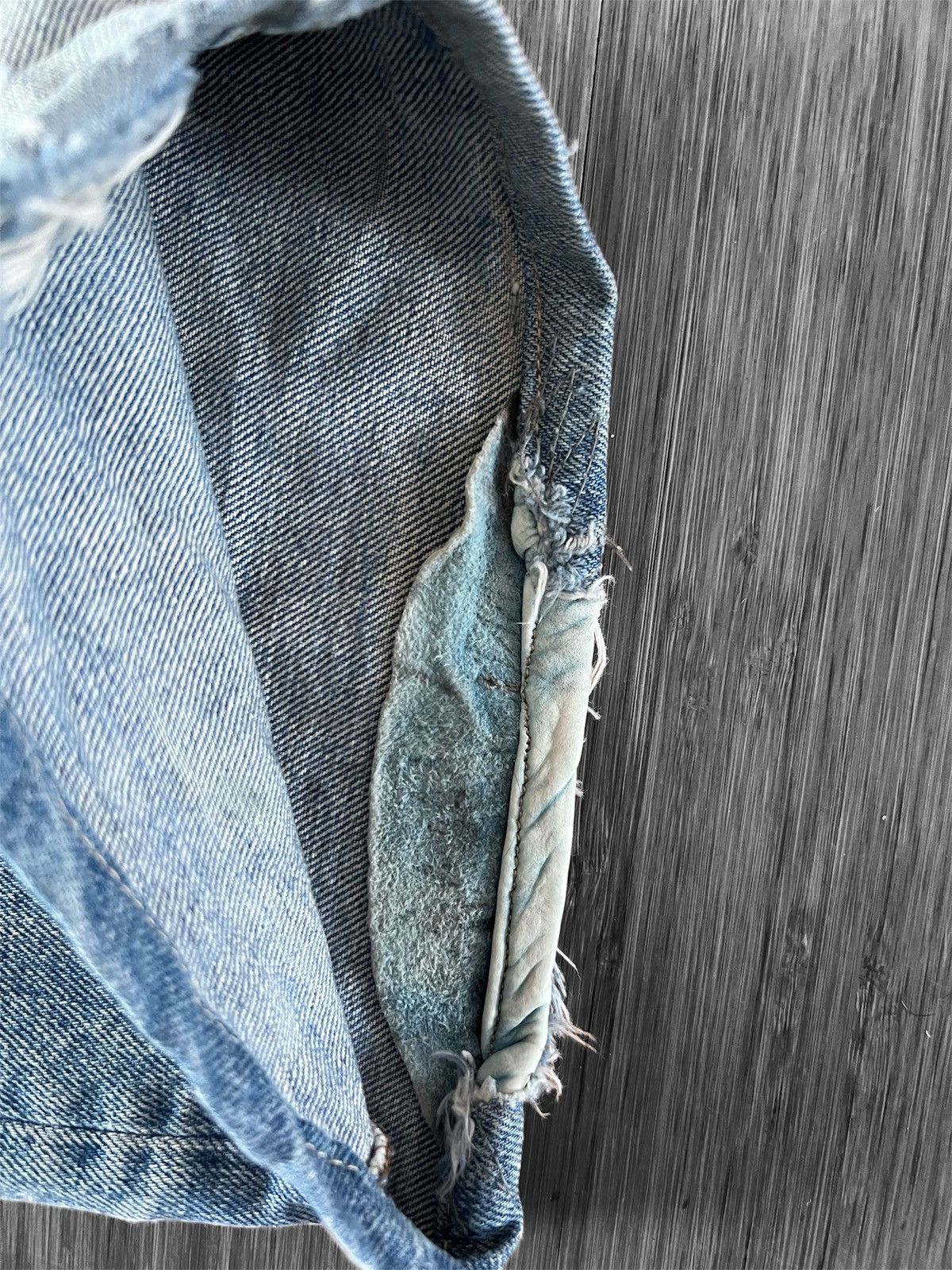 Isamu Katayama Backlash Backlash Leather Repair Flared Jeans isamu katayama backlash Size US 32 / EU 48 - 5 Thumbnail