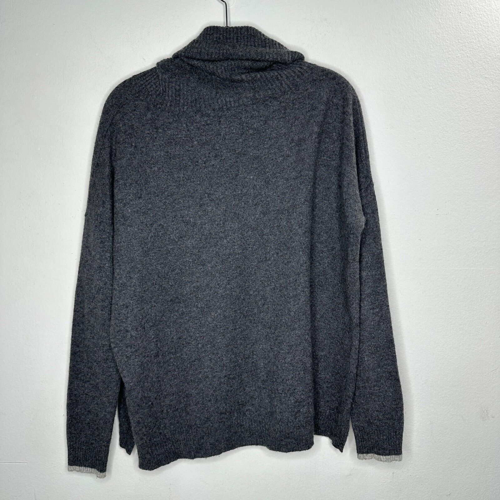 Other Three Dots Cashmere Carbon Gray Boxy Turtle Neck Sweater S Size S / US 4 / IT 40 - 5 Thumbnail