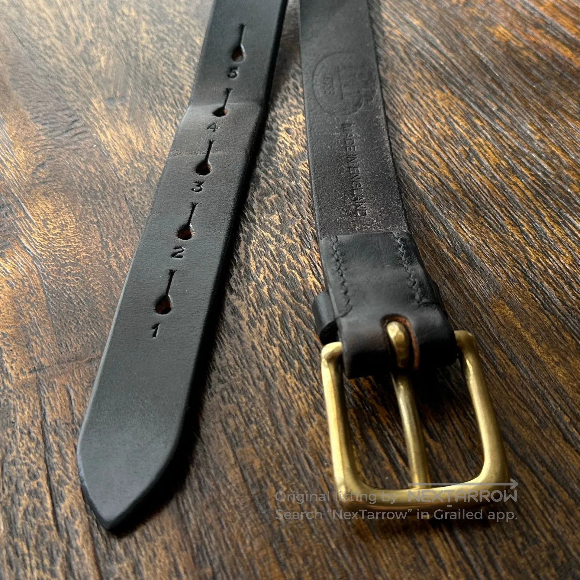 J.FitzPatrick Jabez Cliff 32 UK Made Leather Belt. Size ONE SIZE - 5 Thumbnail