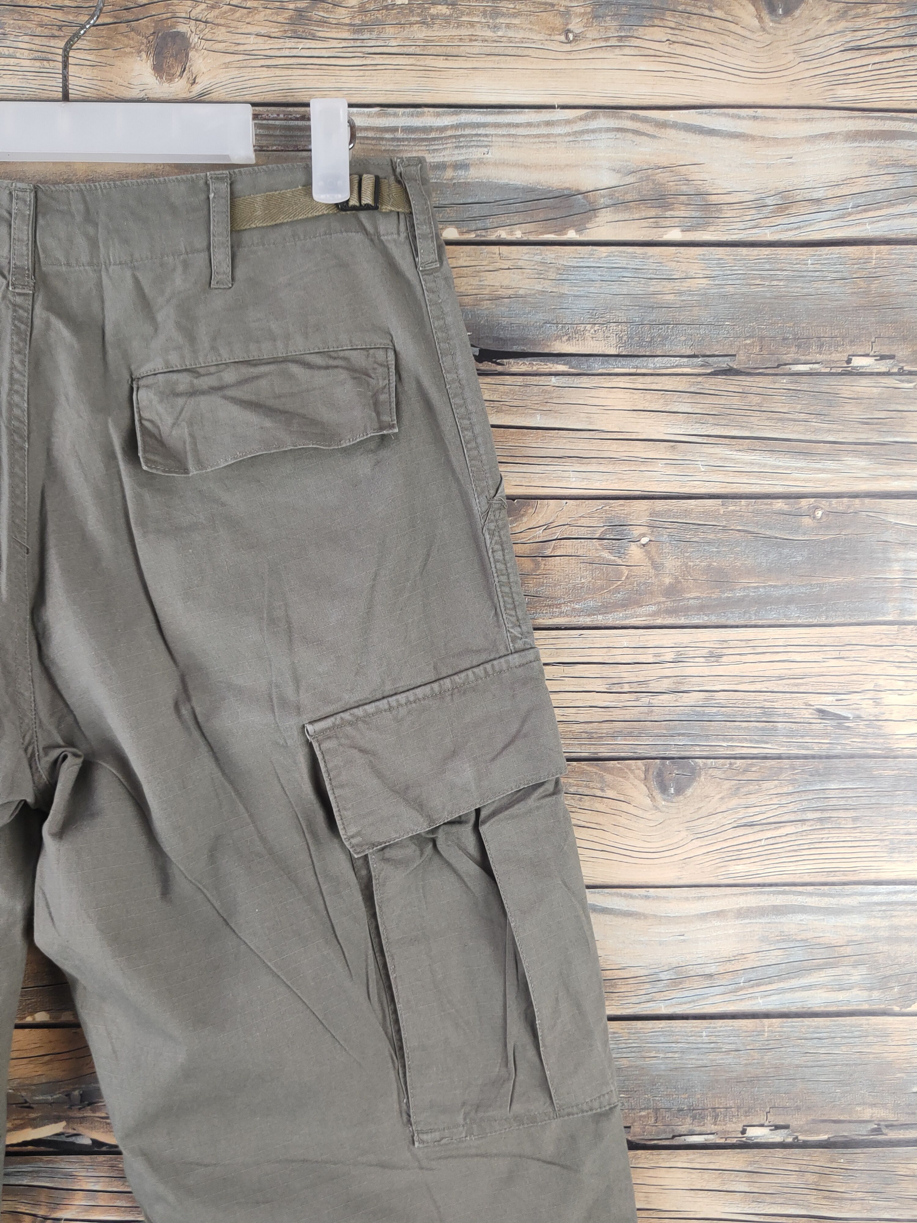Japanese Brand DL Japanese Brand Army Green Multipocket Cargo Pants #1926 Size US 29 - 10 Thumbnail
