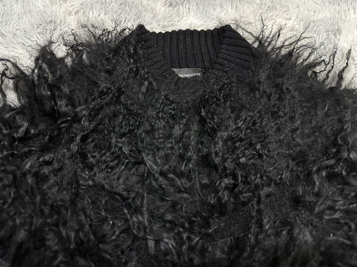 Emporio Armani 🔥Aw2010 Emporio Armani Mongolian Lamb Fur Short Sweater Size US M / EU 48-50 / 2 - 9 Thumbnail
