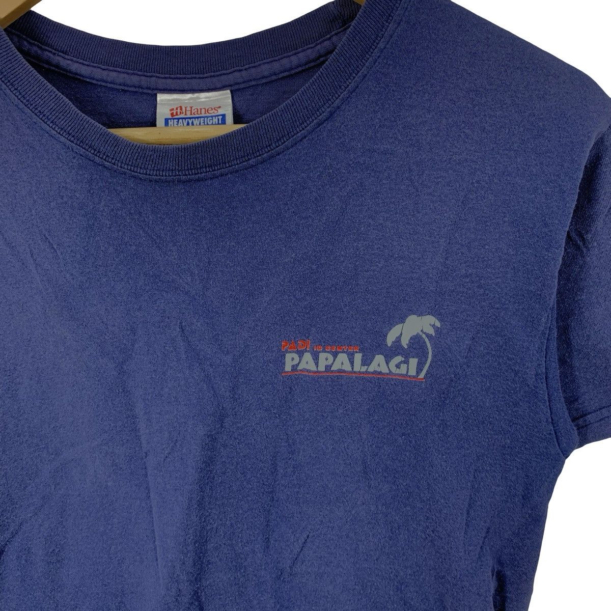 Vintage Vintage Papalagi Logo T-Shirt – Minimal Chest Print Dolphin Size US S / EU 44-46 / 1 - 7 Thumbnail
