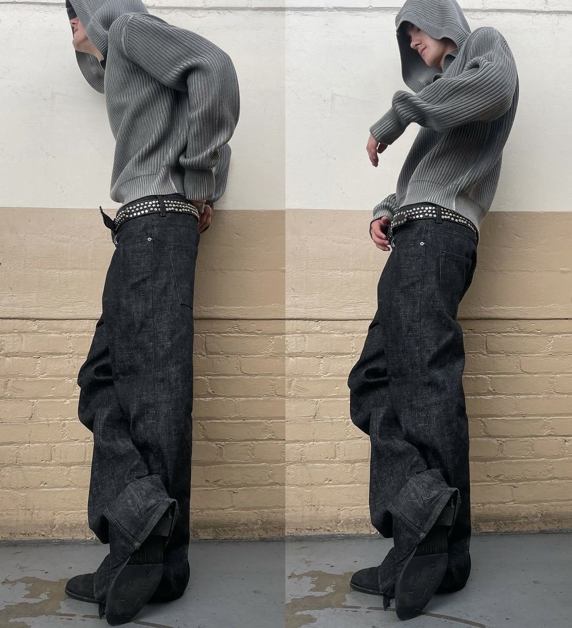 K-Two Studios K-TWO STUDIOS Fisherman Knit Hoodie "charcoal” Size US S / EU 44-46 / 1 - 5 Thumbnail