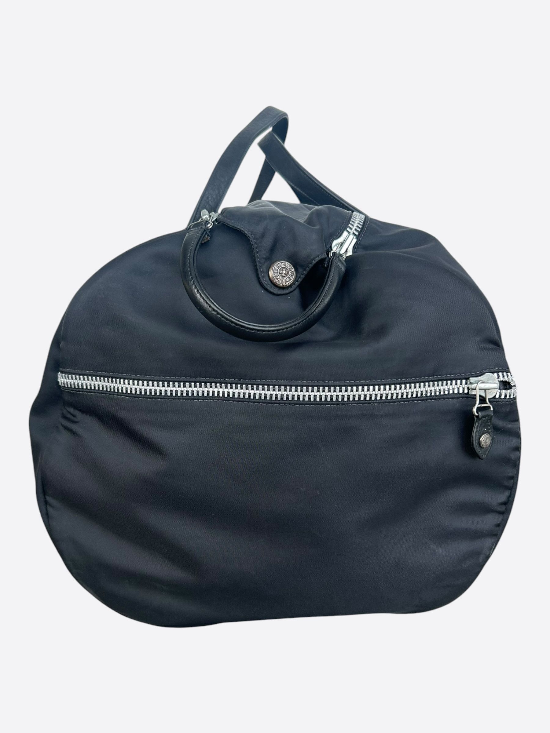 Chrome Hearts Chrome Hearts Black Nylon & Leather Fleur XL Duffel Bag Size ONE SIZE - 4 Thumbnail