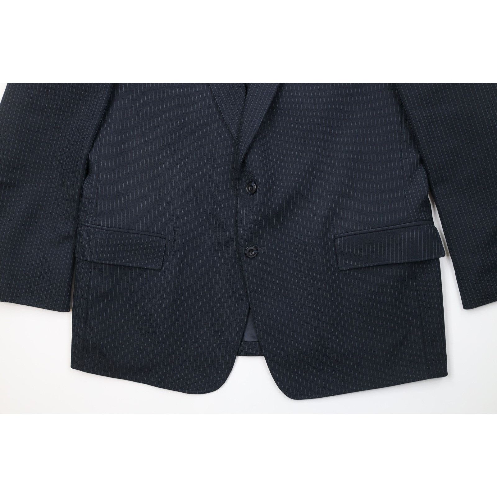 Vintage Vintage 70s Streetwear 2 Piece Pinstriped Knit Suit Size 46R - 5 Thumbnail