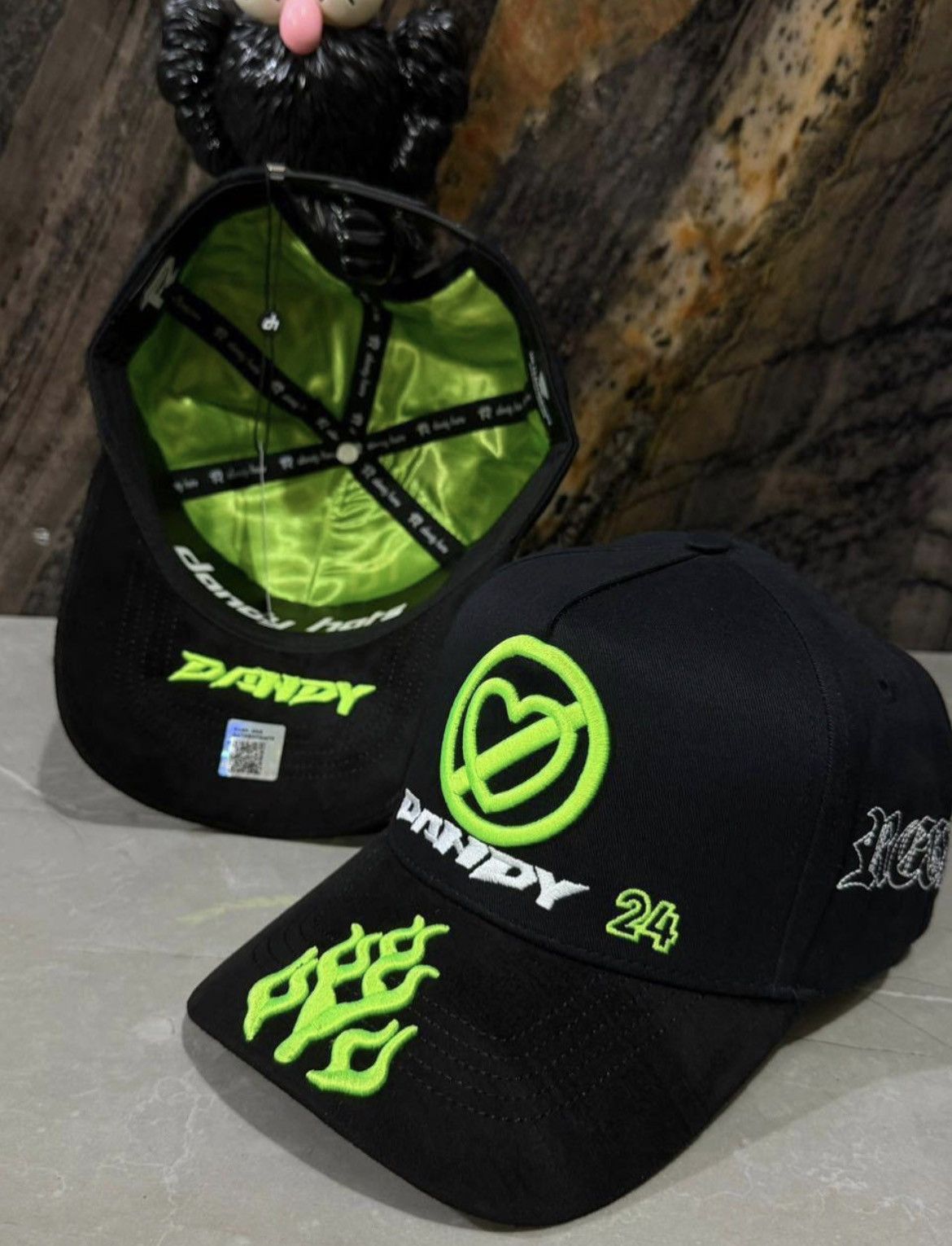 Other Dandy x Fuerza Regida Black Neon Green Collab Hat Size ONE SIZE - 1 Preview