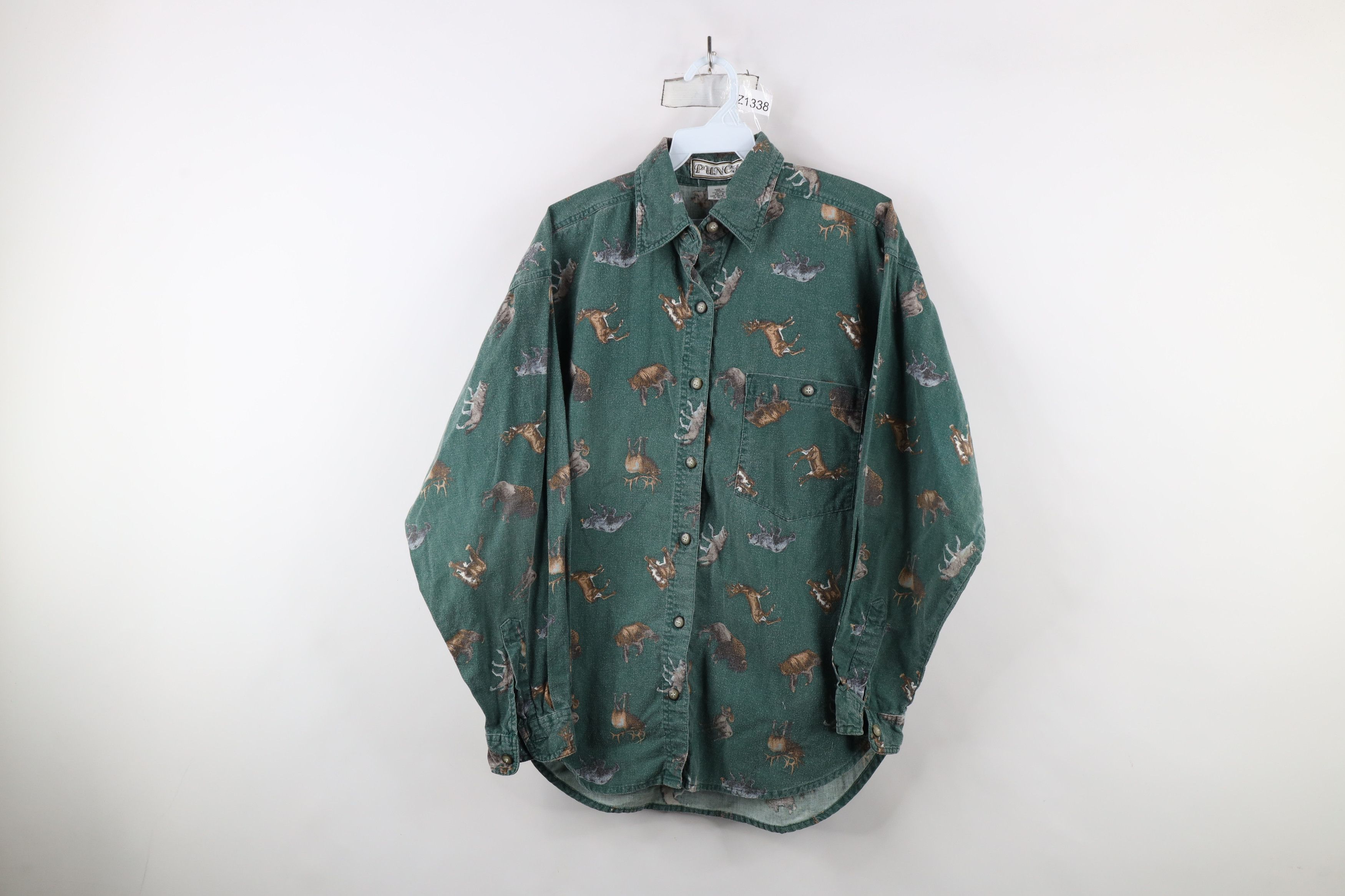 Vintage Vintage 90s Streetwear All Over Print Baggy Button Shirt Size S / US 4 / IT 40 - 1 Thumbnail