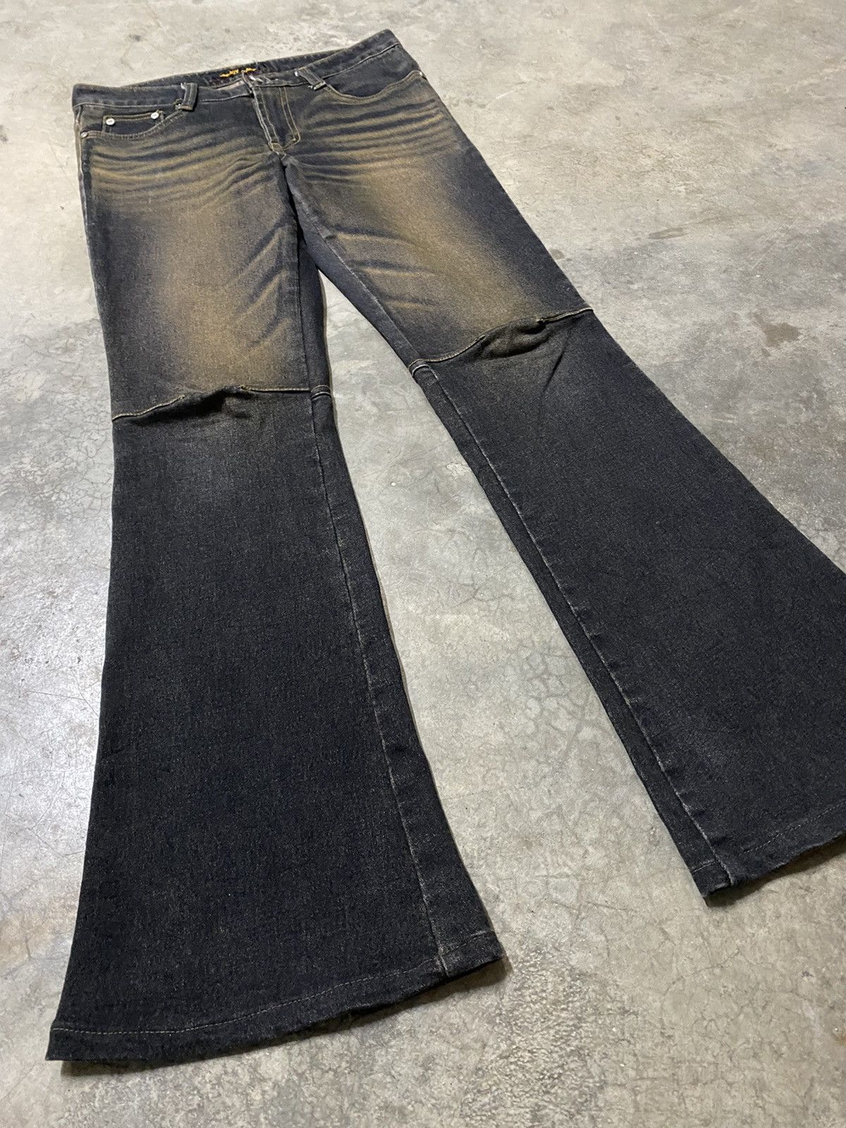 Hysteric Glamour × If Six Was Nine × Japanese Brand Flare Jeans Projoy Mud Rusty Stretch Denim Jeans p82 Size US 29 - 2 Thumbnail