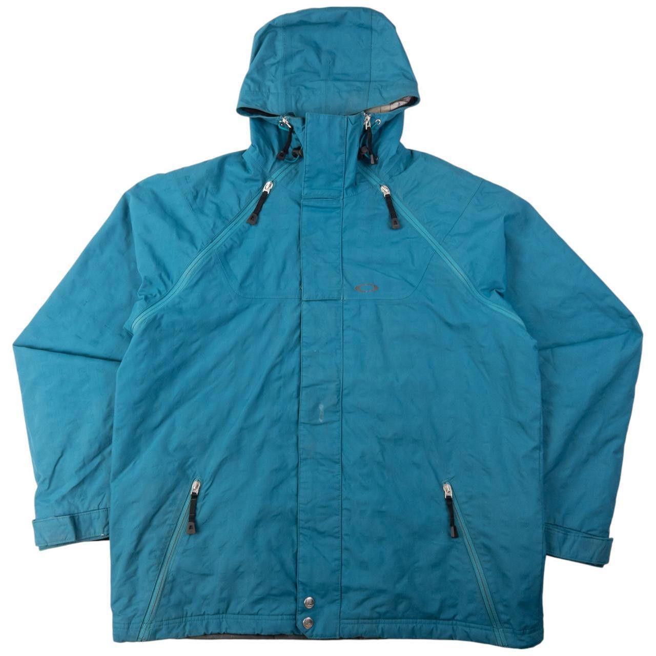 オークリー テック系 ジップアップ ジャケット◆グレー XLサイズ OAKLEY ジップアップ ジャケット XL オークリー テック系 ジップアップ