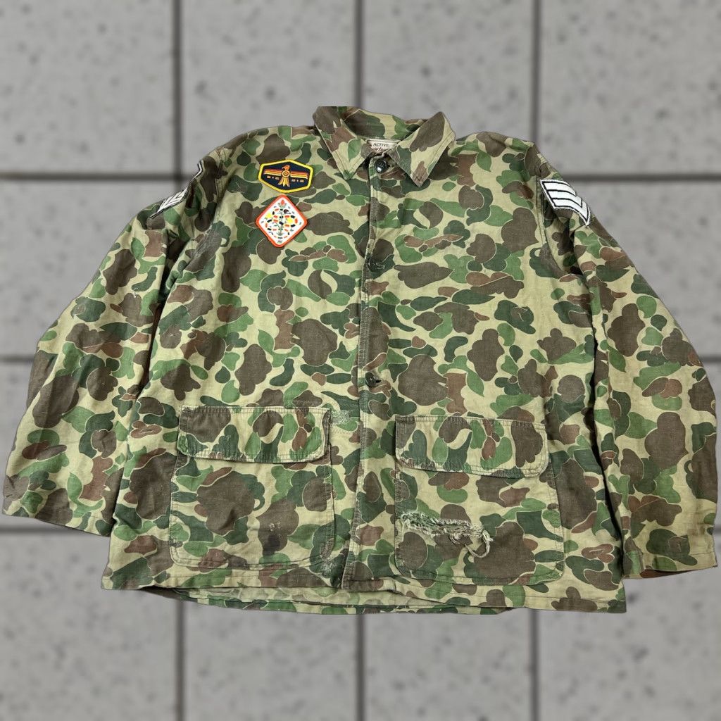 Vintage VINTAGE Active Sportswear Jacket Camouflage Button Hunting Military XL Men Size US XL / EU 56 / 4 - 1 Thumbnail
