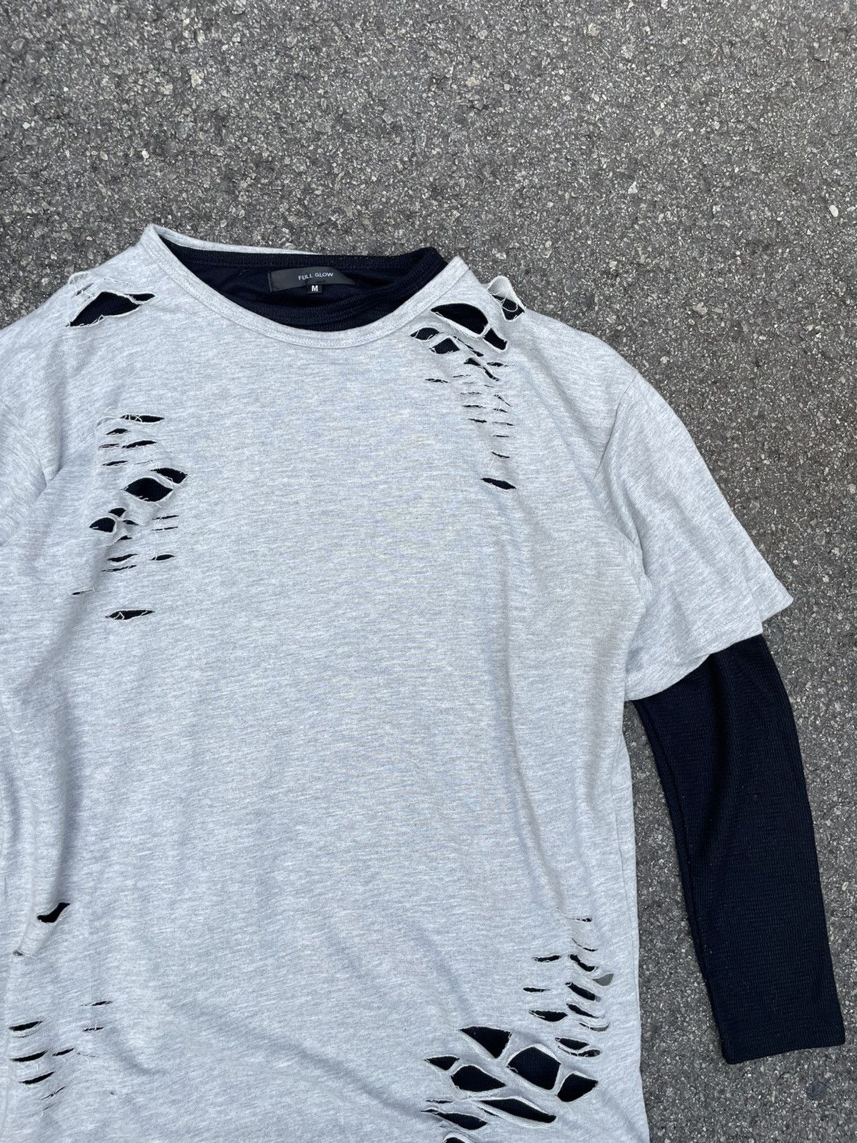 Japanese Brand Distressed Ensemble Long Sleeve T-Shirt Size US M / EU 48-50 / 2 - 2 Thumbnail