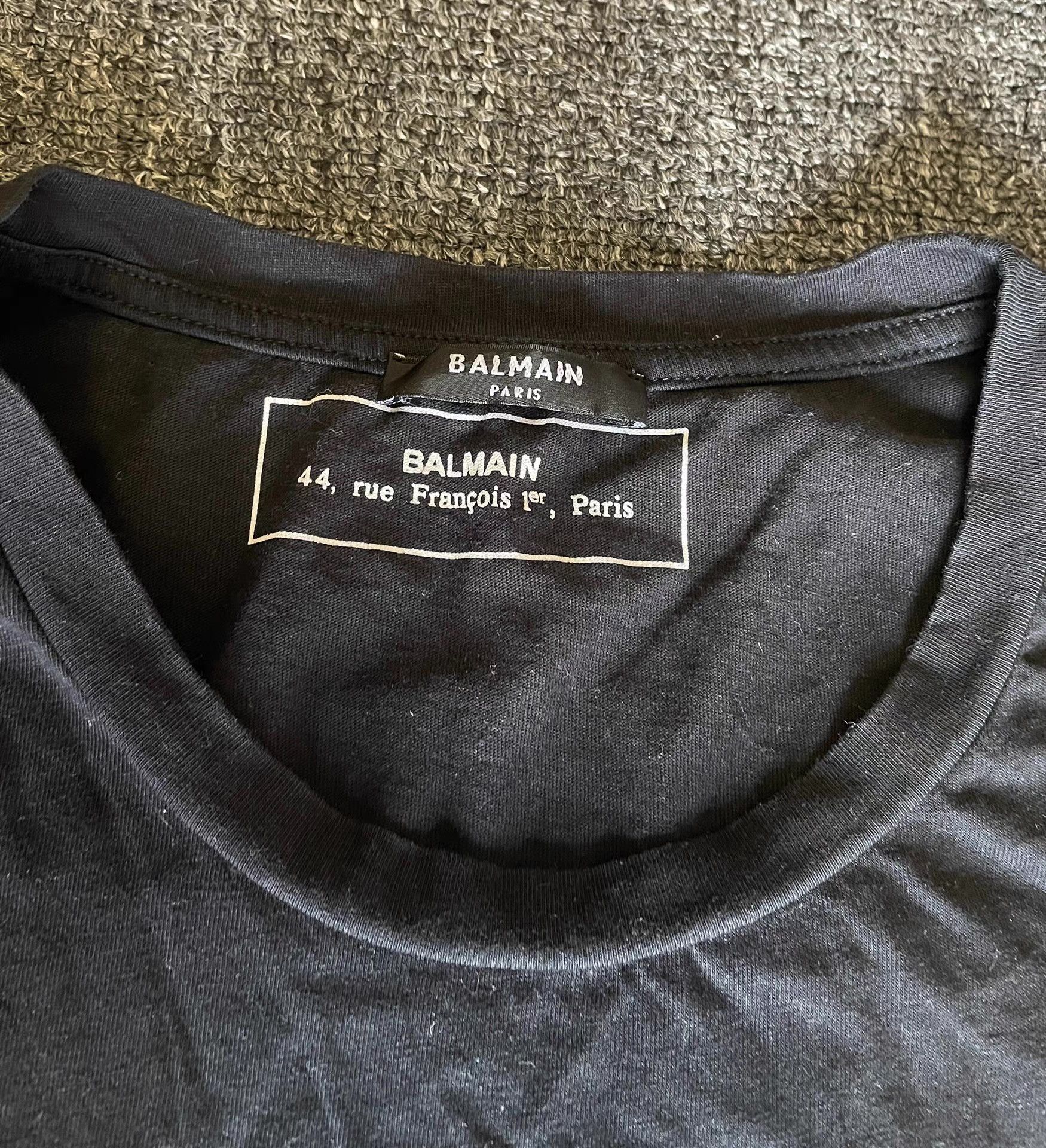 Balmain Balmain Black Short Sleeve T-Shirt, Q4 Size US S / EU 44-46 / 1 - 5 Thumbnail
