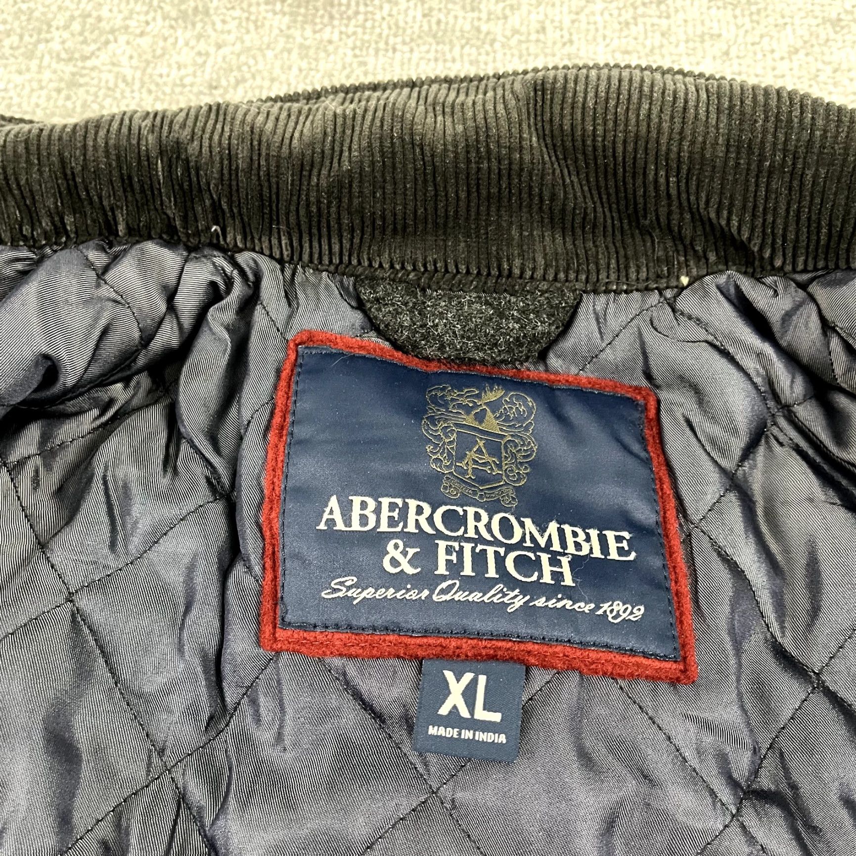Abercrombie & Fitch VINTAGE Abercrombie & Fitch Bomber Jacket Mens XL Charcoal Gray Wool Coat Mid-Length Regular Fit Full Zip Lined Pockets Across 90s Retro Size US XL / EU 56 / 4 - 3 Thumbnail