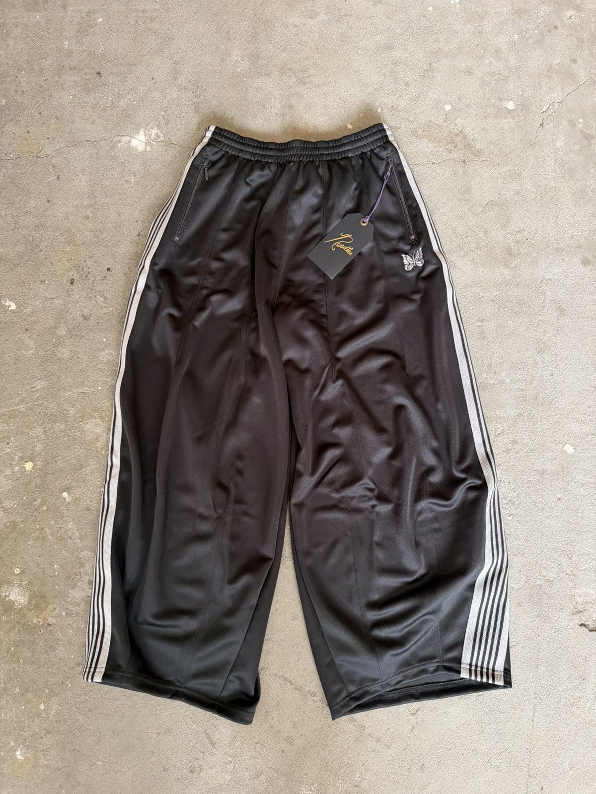 Needles Needles HD Track Pants Poly Smooth Black/White Size US 30 / EU 46 - 1 Thumbnail