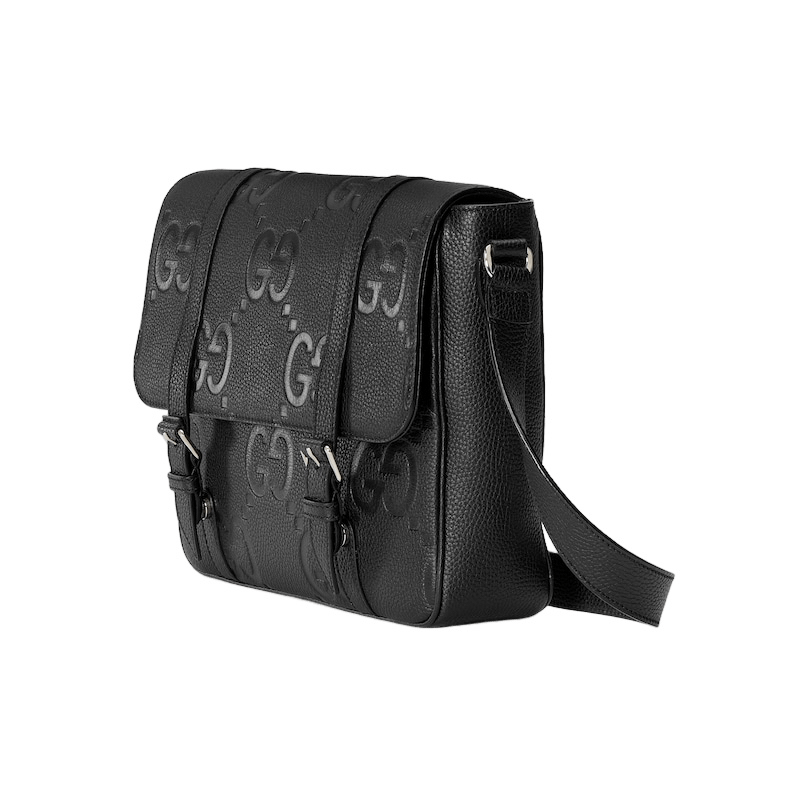 Gucci GUCCI Jumbo GG Medium Black Leather Messenger Bag Size ONE SIZE - 2 Thumbnail