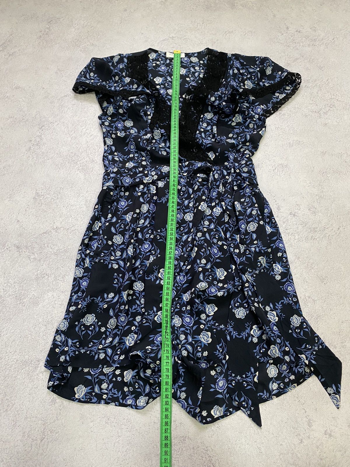 Sandro Sandro Womens Floral Blue Playsuit Size 36 Size XS / US 0-2 / IT 36-38 - 19 Thumbnail