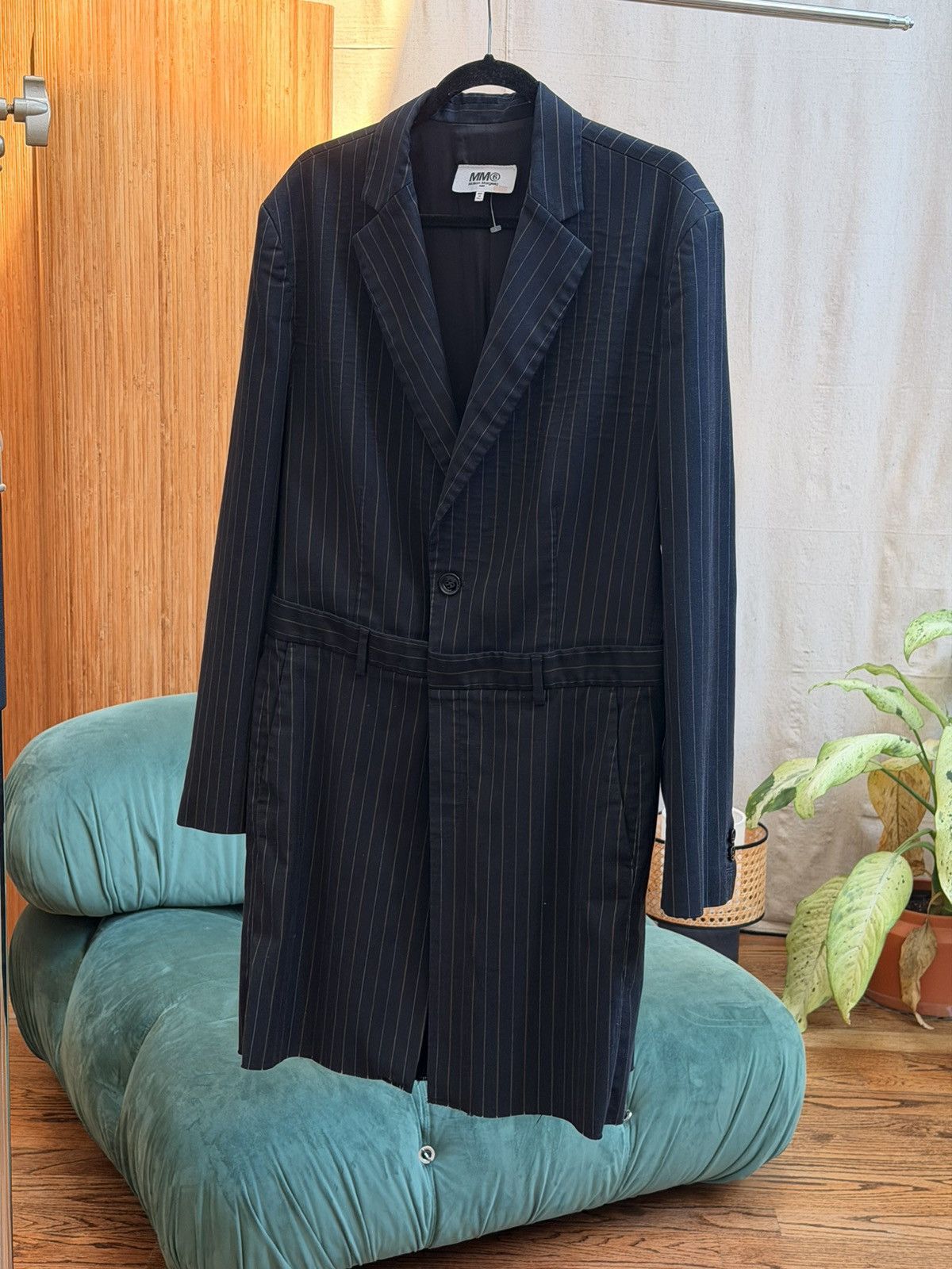MM6 MM6 Maison Margiela black pinstripe Blazer jacket Size 42R - 9 Thumbnail