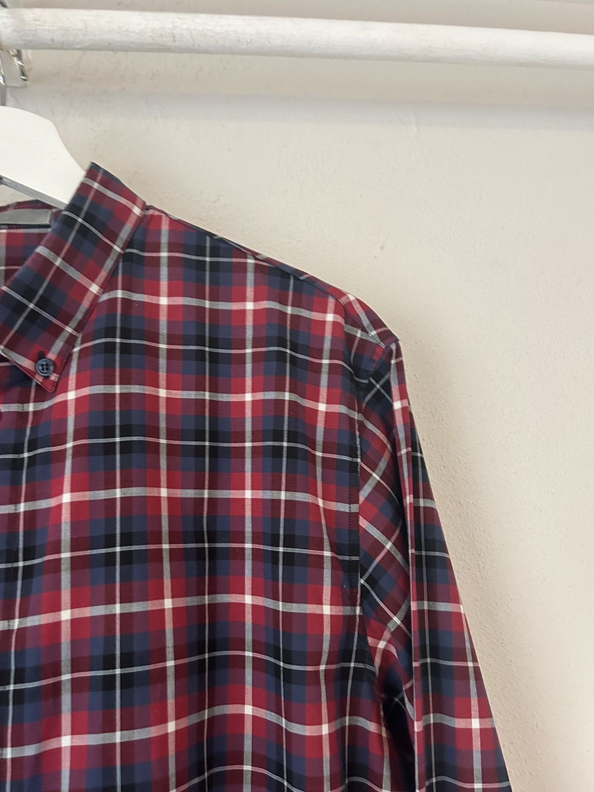 Dior Red Plaid Oxford Button-Up Shirt Size US L / EU 52-54 / 3 - 5 Thumbnail
