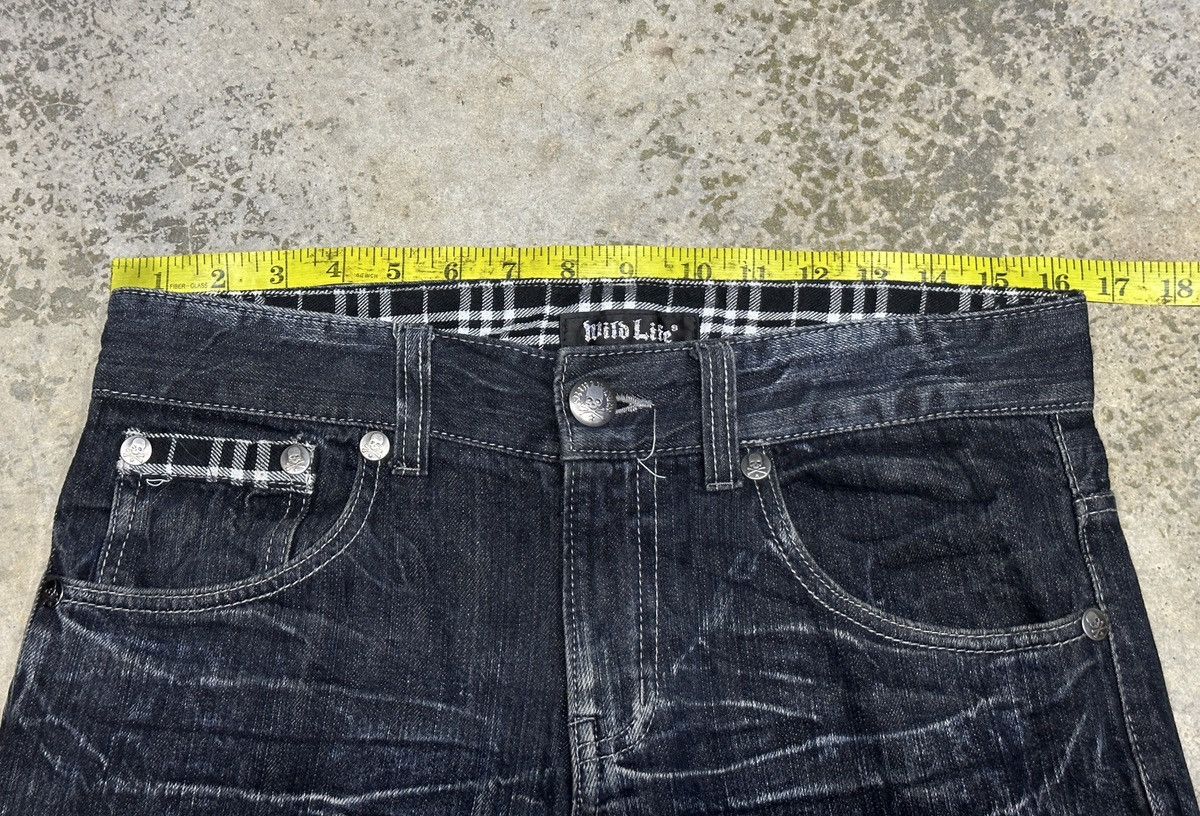 If Six Was Nine × Japanese Brand Vintage Wild Life Denim Clawmark Distressed Washed Jean Size US 33 - 20 Thumbnail
