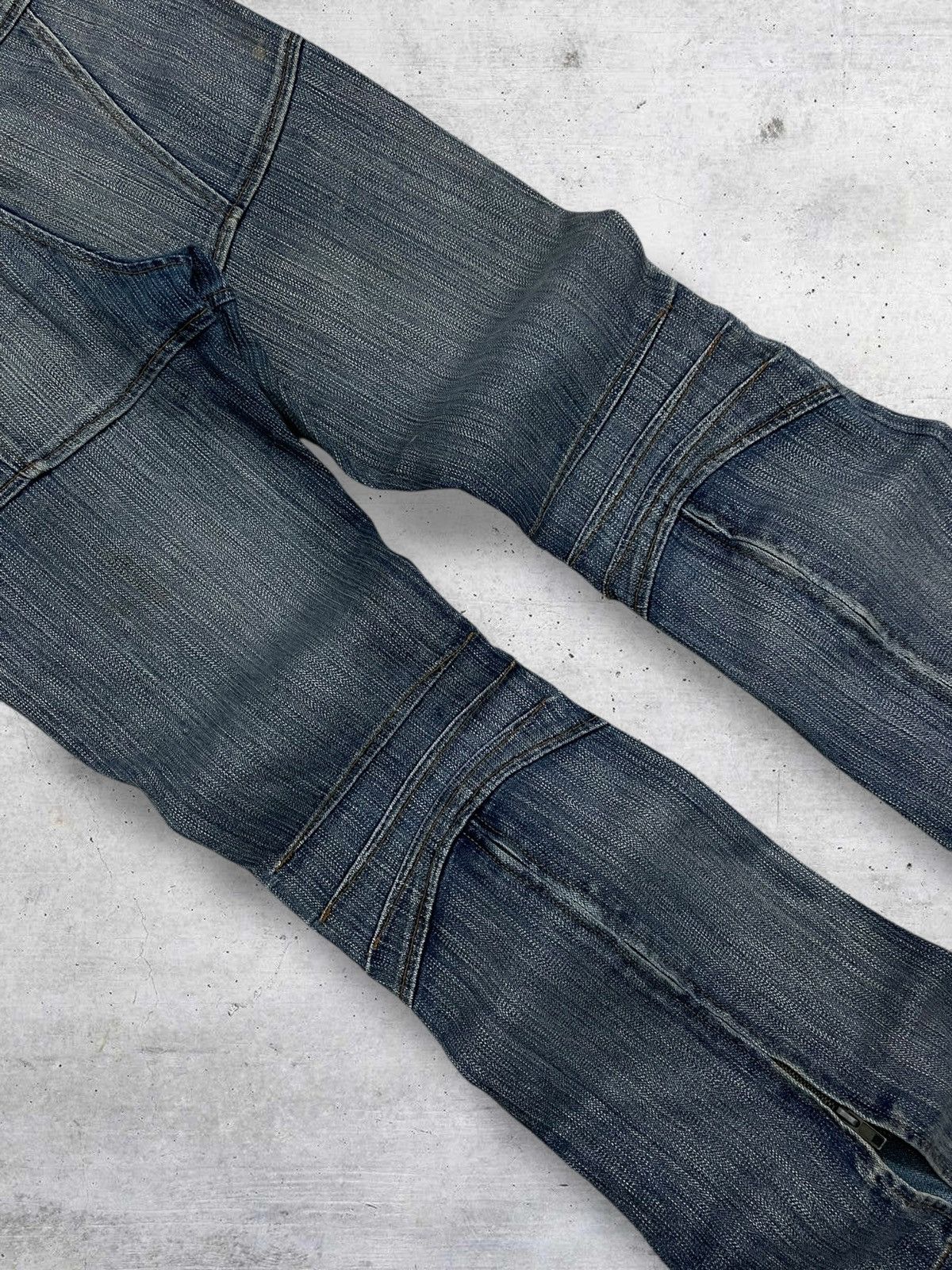 semanticdesign VINTAGE JAPAN FLARED ZIP PUNK STYLE CREST DENIM RARE 90S Size US 29 - 9 Thumbnail