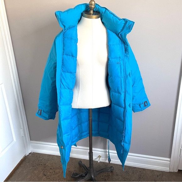 Vintage Vintage Blue Down Gore-Tex Duvet Midi Puffer Parka - Small Size S / US 4 / IT 40 - 11 Thumbnail