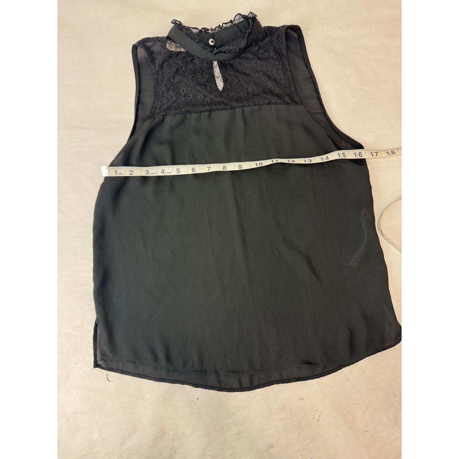 Zara Black Whimsigoth Lace Mock Neck Blouse Sleeveless Zara XS Size XS / US 0-2 / IT 36-38 - 5 Thumbnail