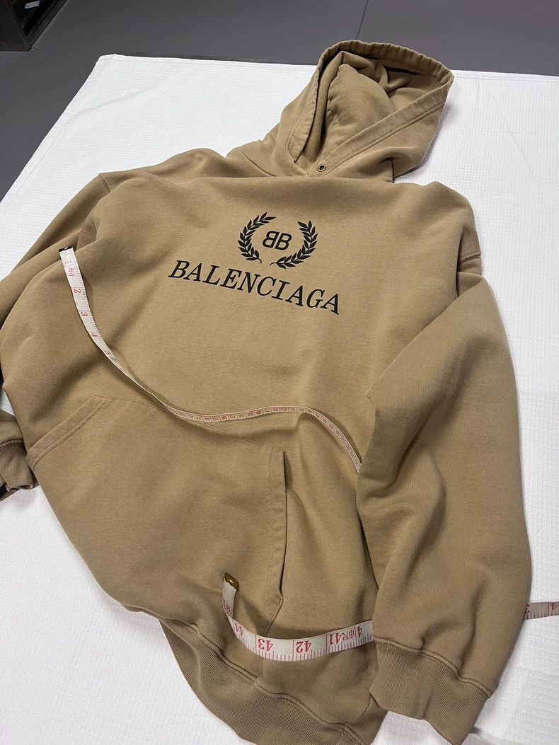 Balenciaga Balenciaga Khaki wheat ear hoodie Size US M / EU 48-50 / 2 - 8 Thumbnail